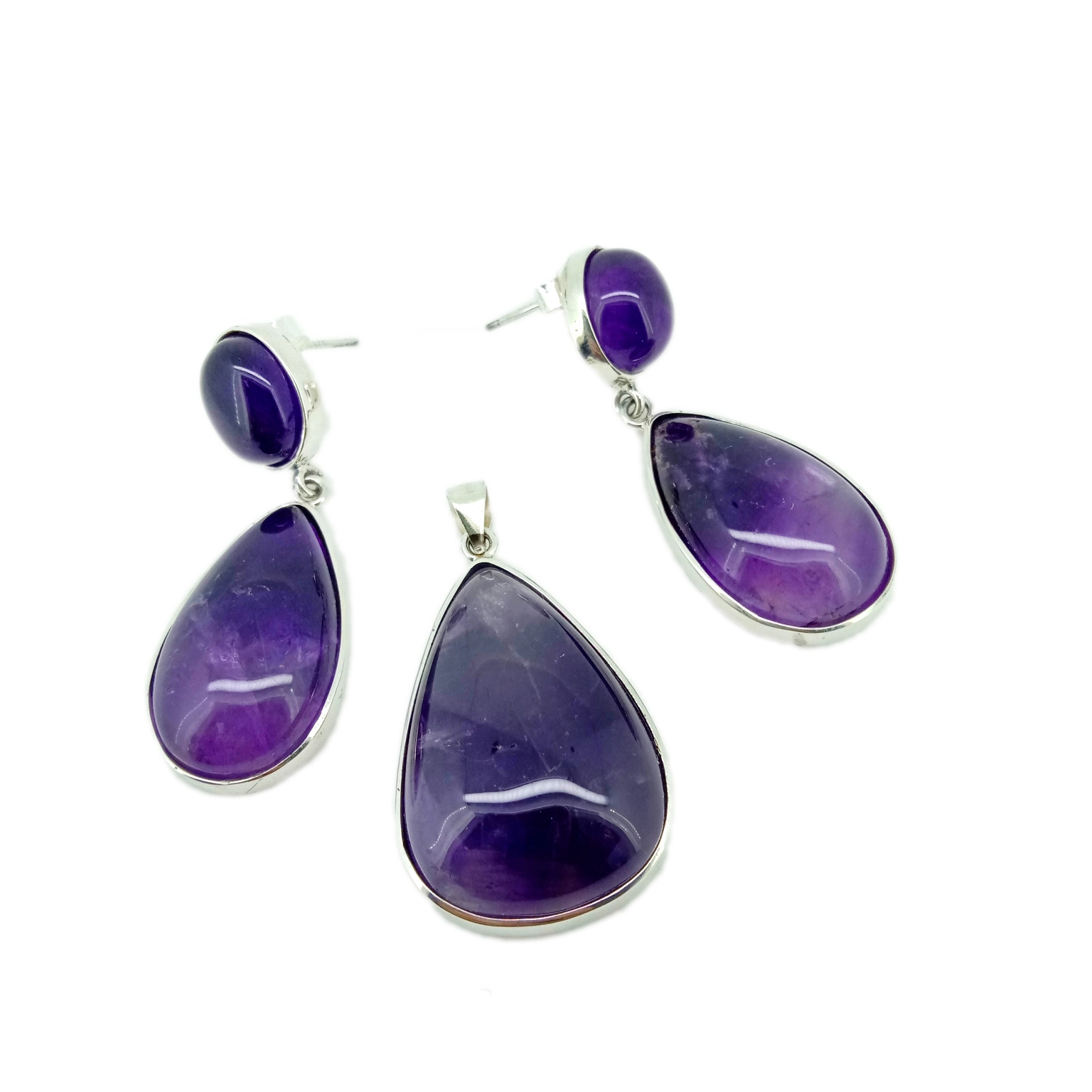 ក្រវិលប្រាក់ Amethyst 925 Sterling ក្រវិល Amethyst អំណោយខួបកំណើតខែកុម្ភៈ ក្រវិលកូនក្រមុំ អំណោយខួបកំណើតខែកុម្ភៈ 1