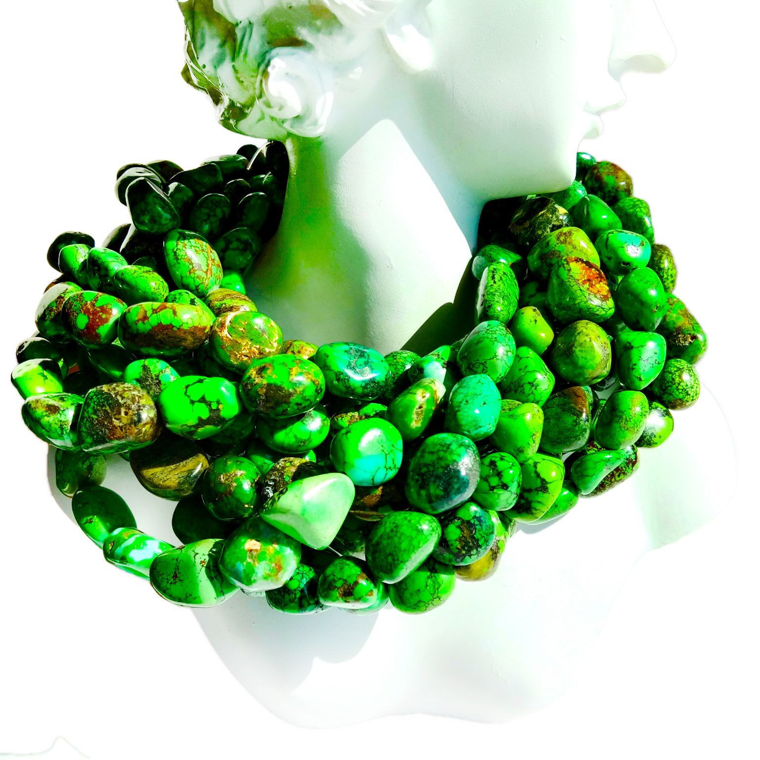 Natural Genuine Arizona Kingma Turquoise Green Turquoise Small Nugget Loose Stone Beads 18