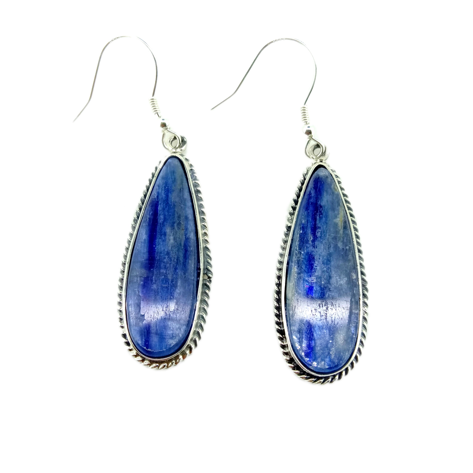 Ọla ntị Kyanite 925 Sterling ọla ọla ntị ezigbo ọla ntị Kyanite 1