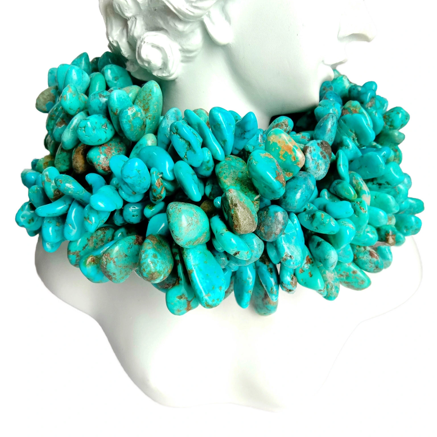 Qhov tseeb Arizona Kingma Turquoise Ntuj Xiav Ntsuab Turquoise Nugget Loose Gemstone hlaws 1