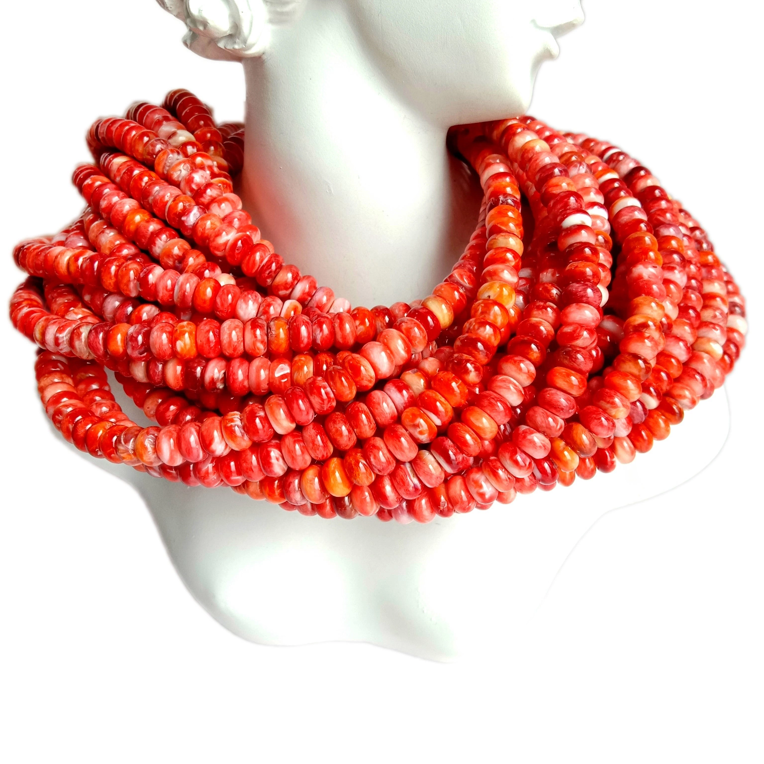 Ntuj Native Made Spiny Oyster heishi necklaces gemstone hniav nyiaj hniav kub 1