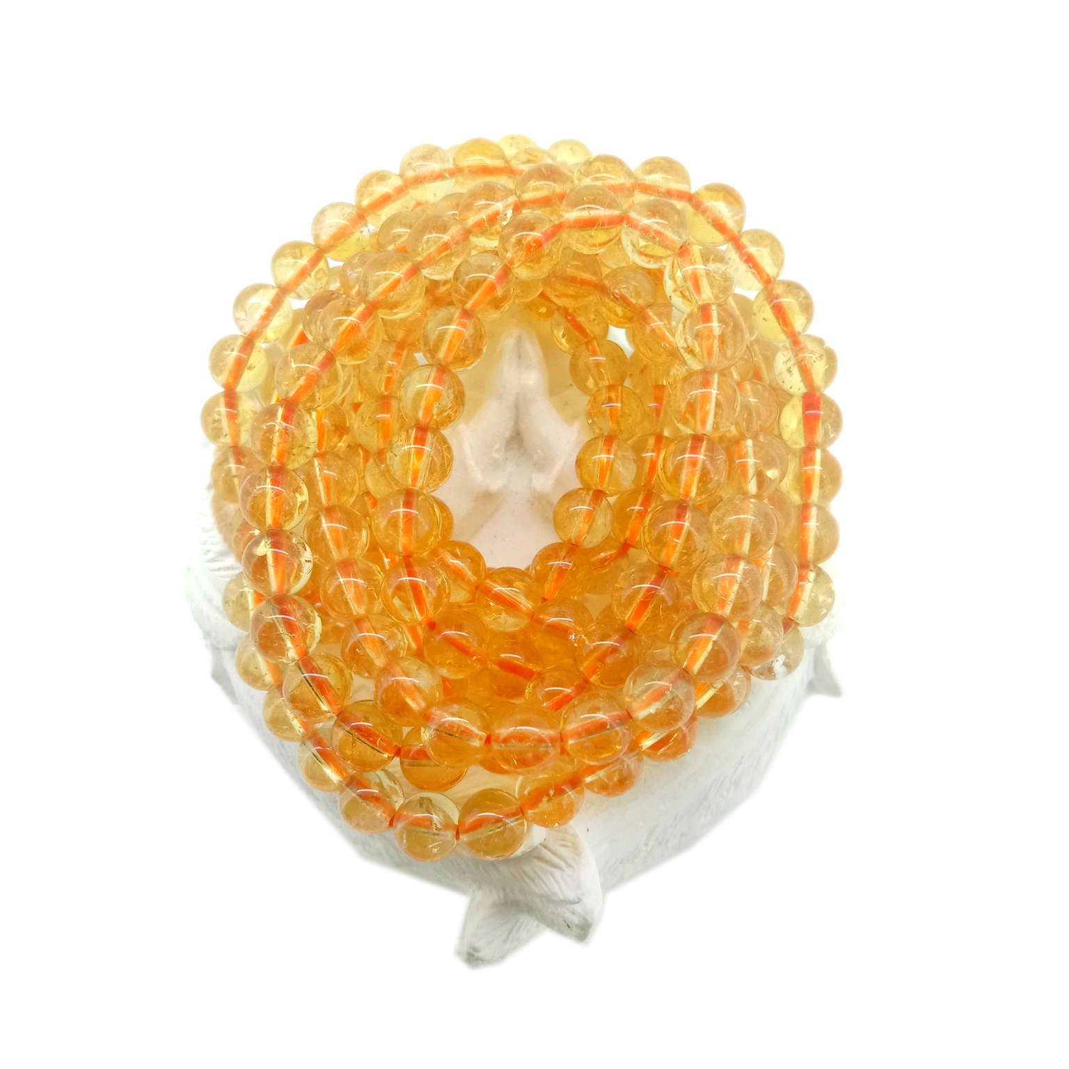 Yellow Citrine Beads Ntuj Gemstone Round Loose 6mm 16inch Strand 14