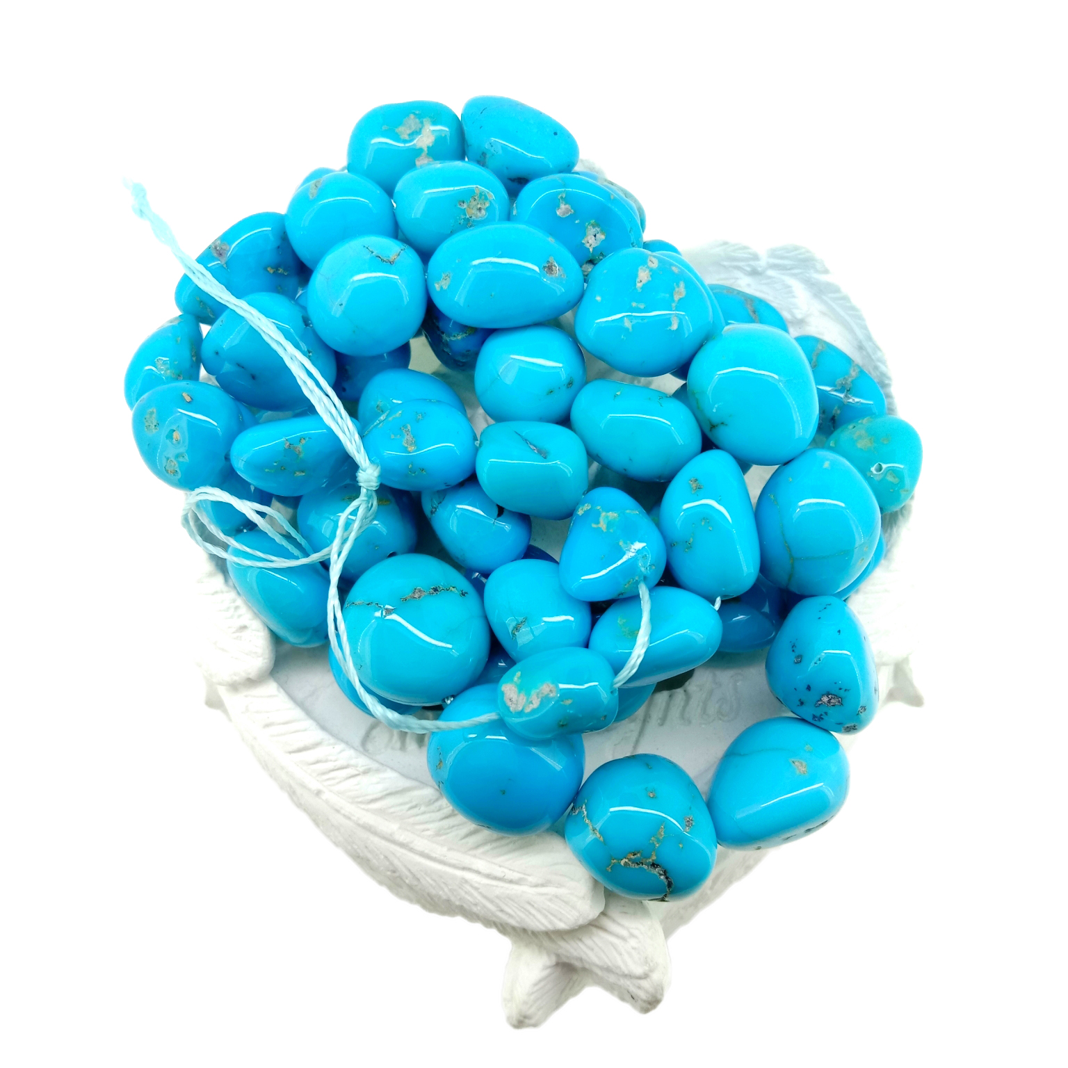 ਨੈਚੁਰਲ ਕਿੰਗਮੈਨ ਟਰਕੋਇਜ਼ ਨਗਟ ਬੀਡਜ਼ 5mm ਗਹਿਣਿਆਂ ਦੀ ਸਪਲਾਈ 15