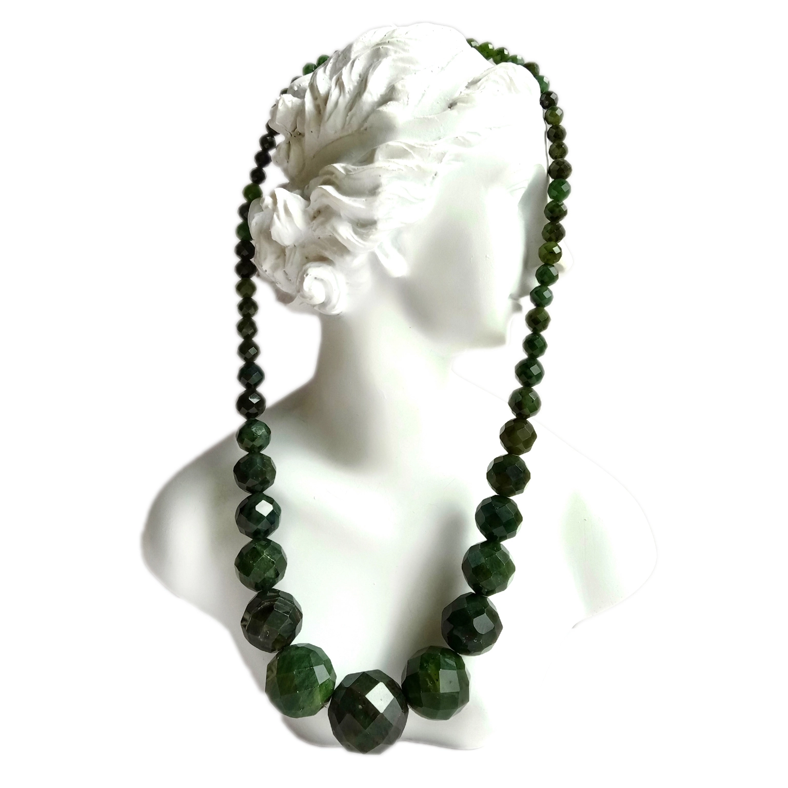 Emerald Faceted Beaded Necklace 925 Sterling Silver Emerald Necklace Nangungunang Rare Natural Emerald Necklace 1