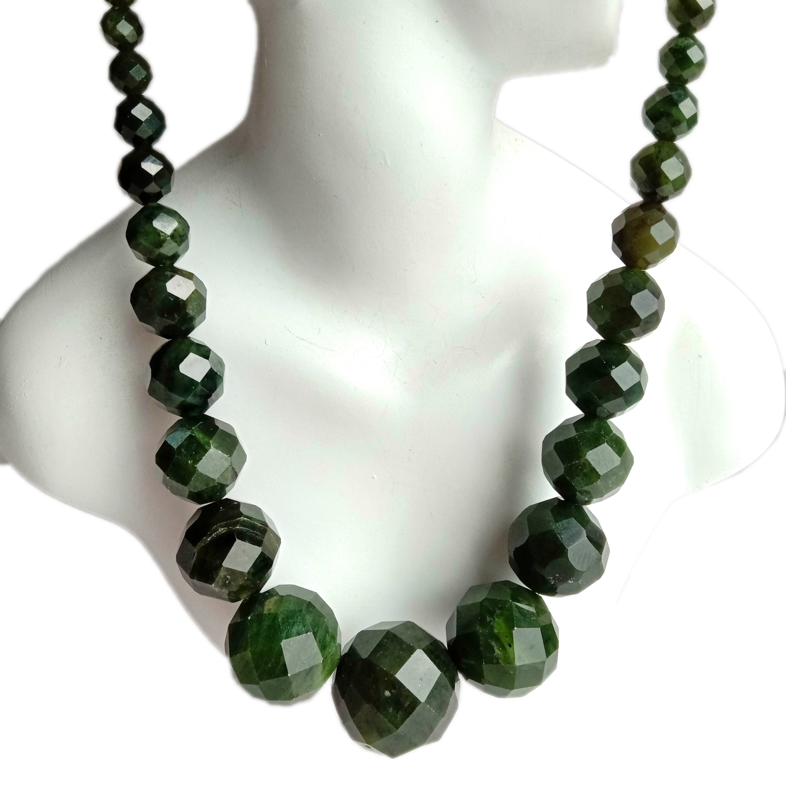 د زمرد مخ لرونکی غاړکۍ 925 سټرلینګ سپینو زرو زمرد نیکلس غوره نادر طبیعي زمرد هار 14