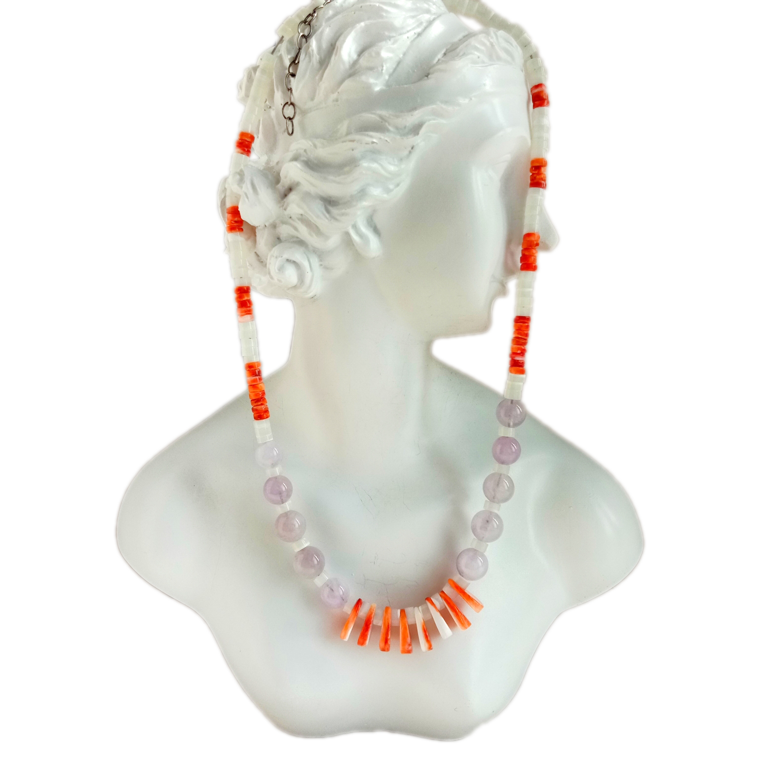 ପ୍ରାକୃତିକ ସ୍ପିନି ଓଷ୍ଟର ମୋପ୍ ଲାଭେଣ୍ଡର 925 ଷ୍ଟର୍ଲିଂ ସିଲଭର ରତ୍ନ ପଥର କଣ୍ l େଇ | 14