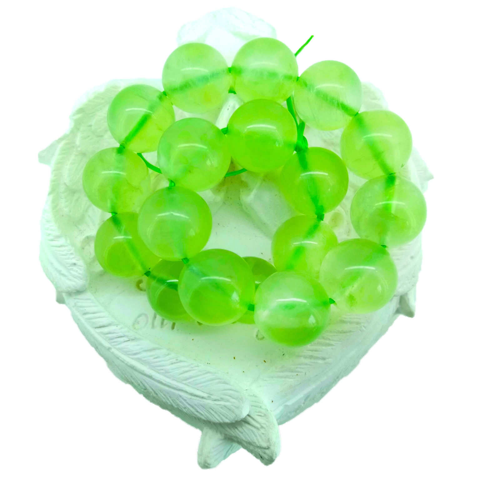 Mara mma Prehnite Epidote mgbaaka 11mm ọla Ime Nkume 1