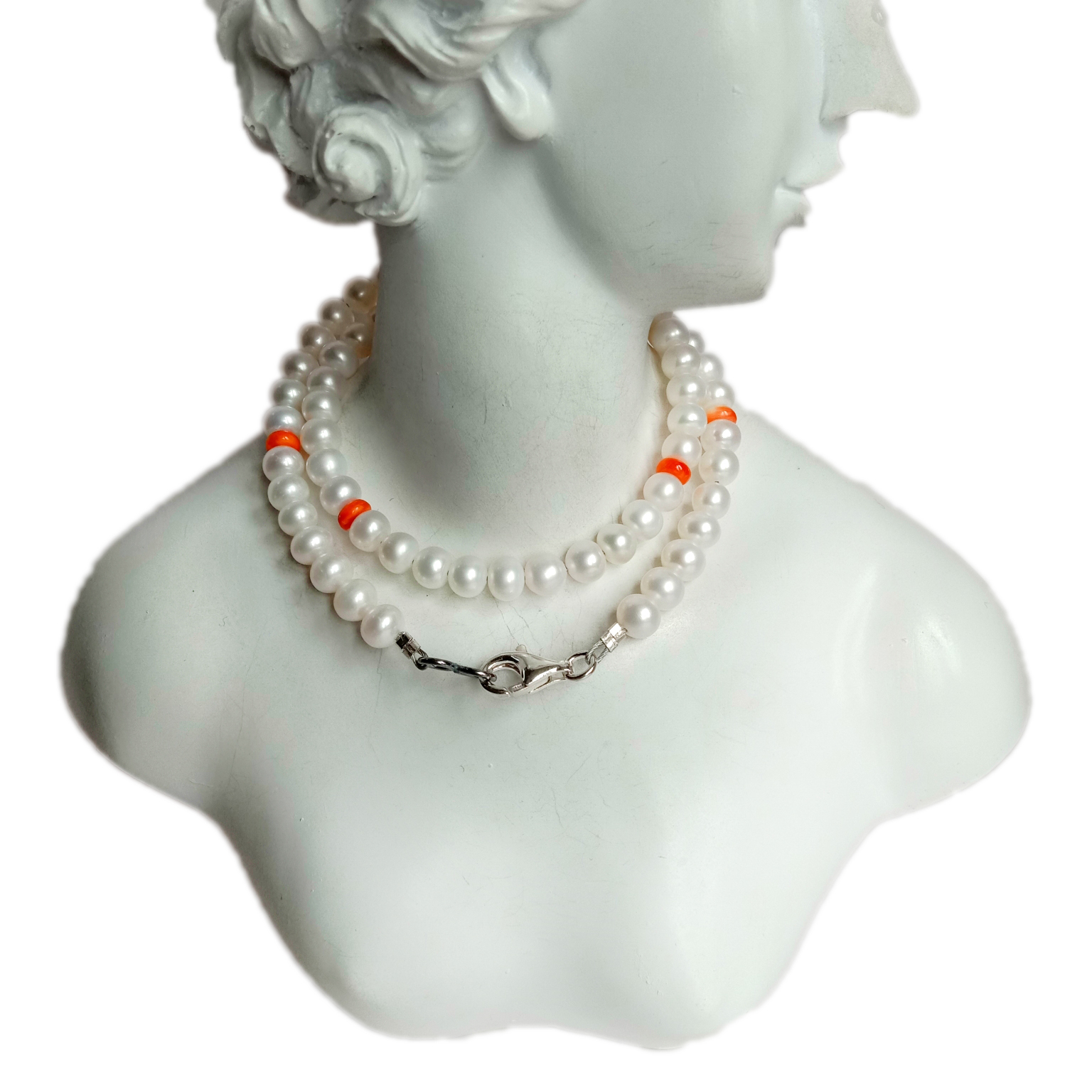 ପ୍ରାକୃତିକ ସ୍ପିନି ଓଷ୍ଟର ଏବଂ ମୋତି 925 ଷ୍ଟର୍ଲିଂ ସିଲଭର ଅଳଙ୍କାର ରତ୍ନ ପଥର ବିଡି ହାର | 14