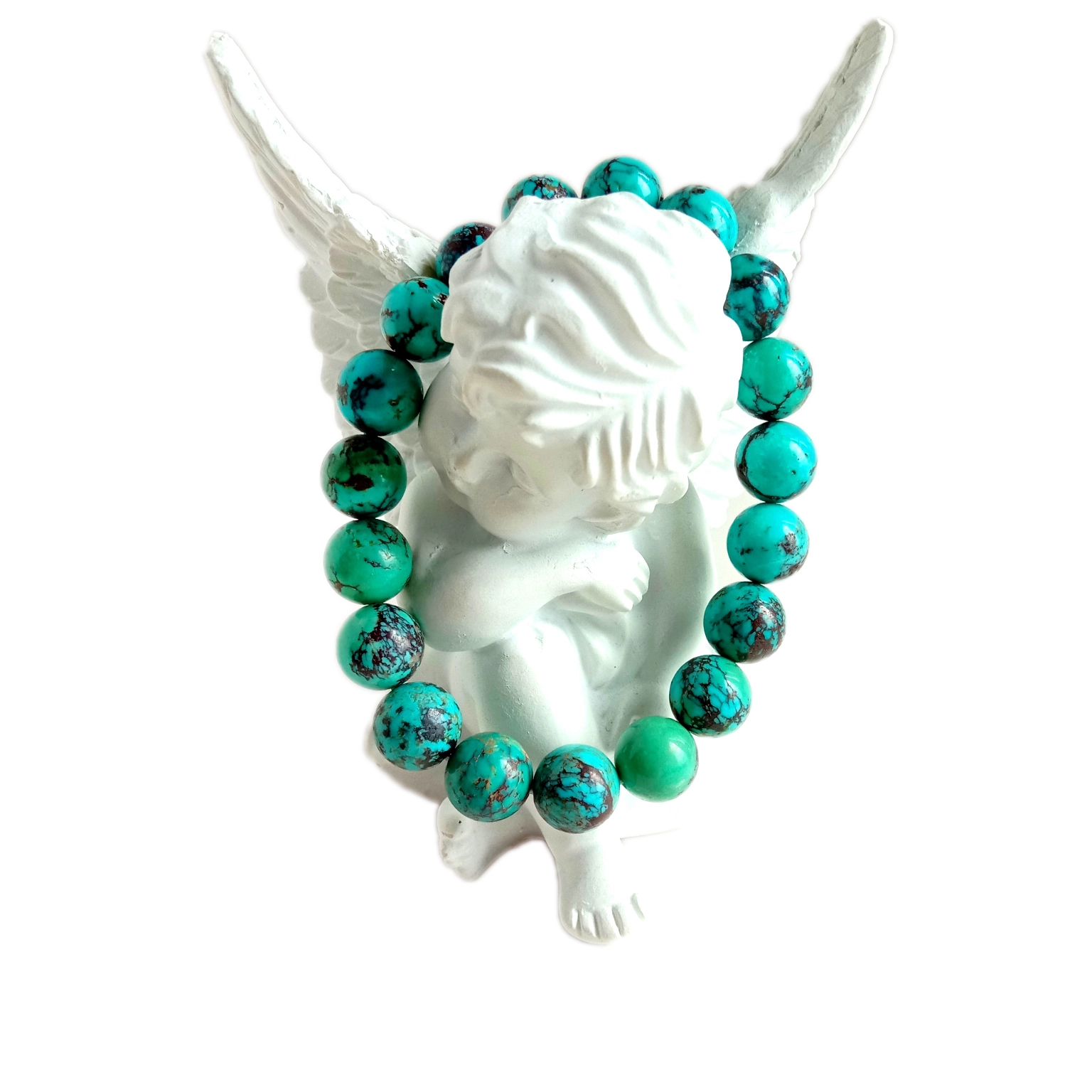 Adayeba 10 mm Turquoise Yika Awọn ilẹkẹ Howlite Awọn ilẹkẹ Gemstone Awọn ilẹkẹ Osunwon 1