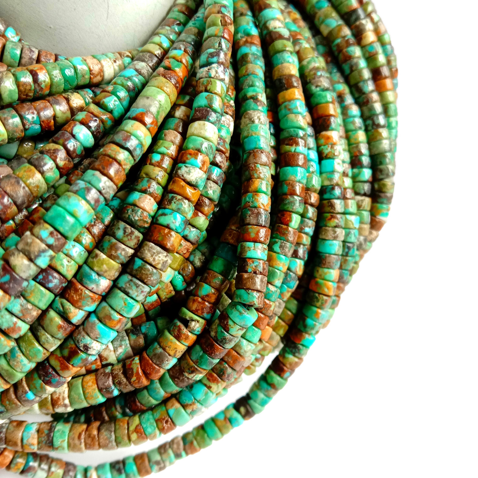 Tabiiy tabiiy eski turkuaz yuqori sifatli 4,5 mm o'lchamdagi marjonlarni bilaguzuk marjonlarni zargarlik buyumlari yasash 18