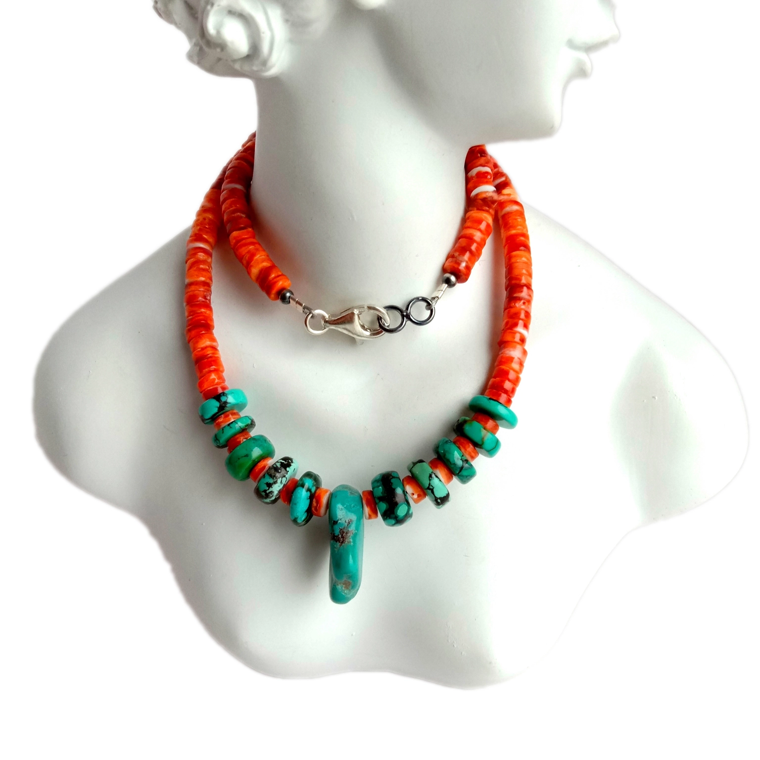 ខ្សែកប្រាក់ 925 Sterling Silver Necklace ខ្សែក 16 អ៊ីញ 1