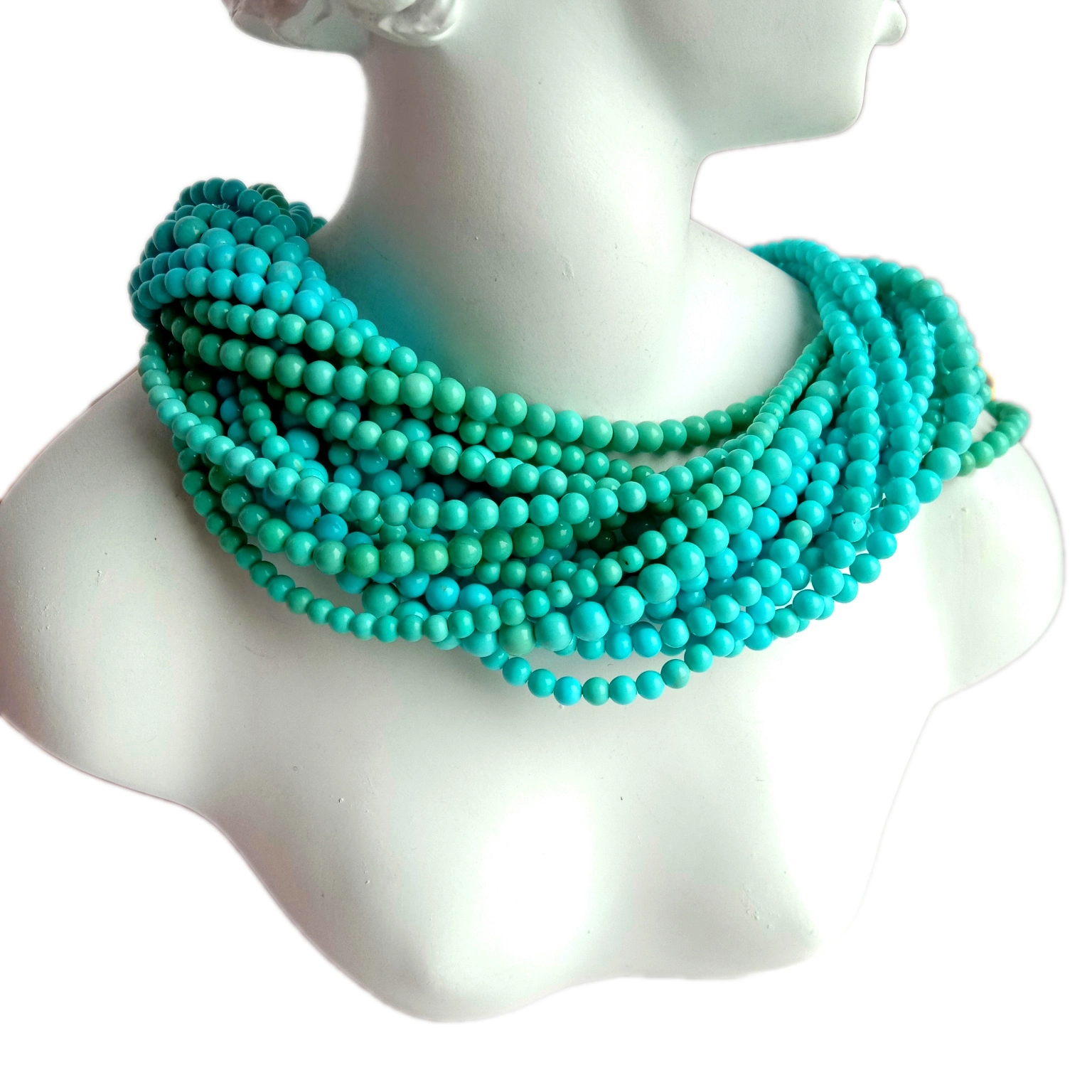 16 inča tirkizne 3-4 mm okrugle kuglice disko odstojnika plave Arizona TURQUOISE Loose Glatki polirani dragi kamen 1