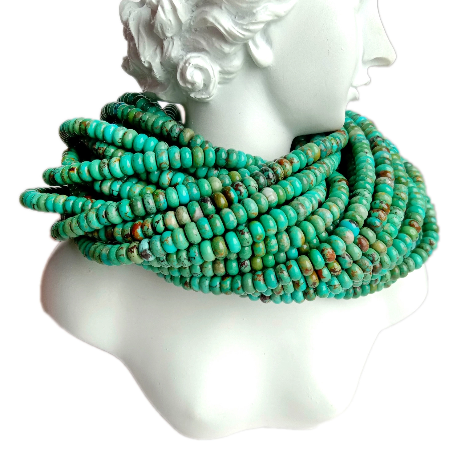 TIRQUOISE Okrugle perle Kingman Tirkizna 6 mm 1