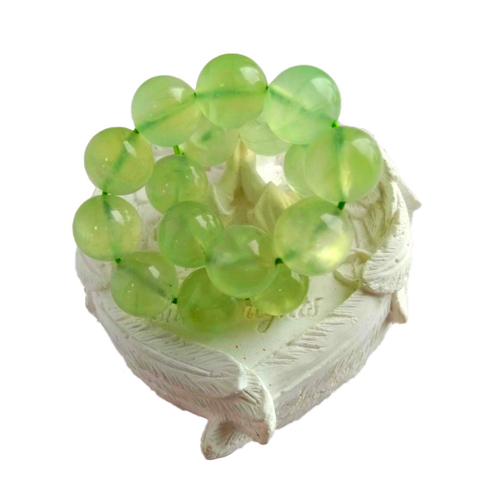 Alami Prehnite batu bead 10mm buleud bead Anca alam héjo prehnite manik 1