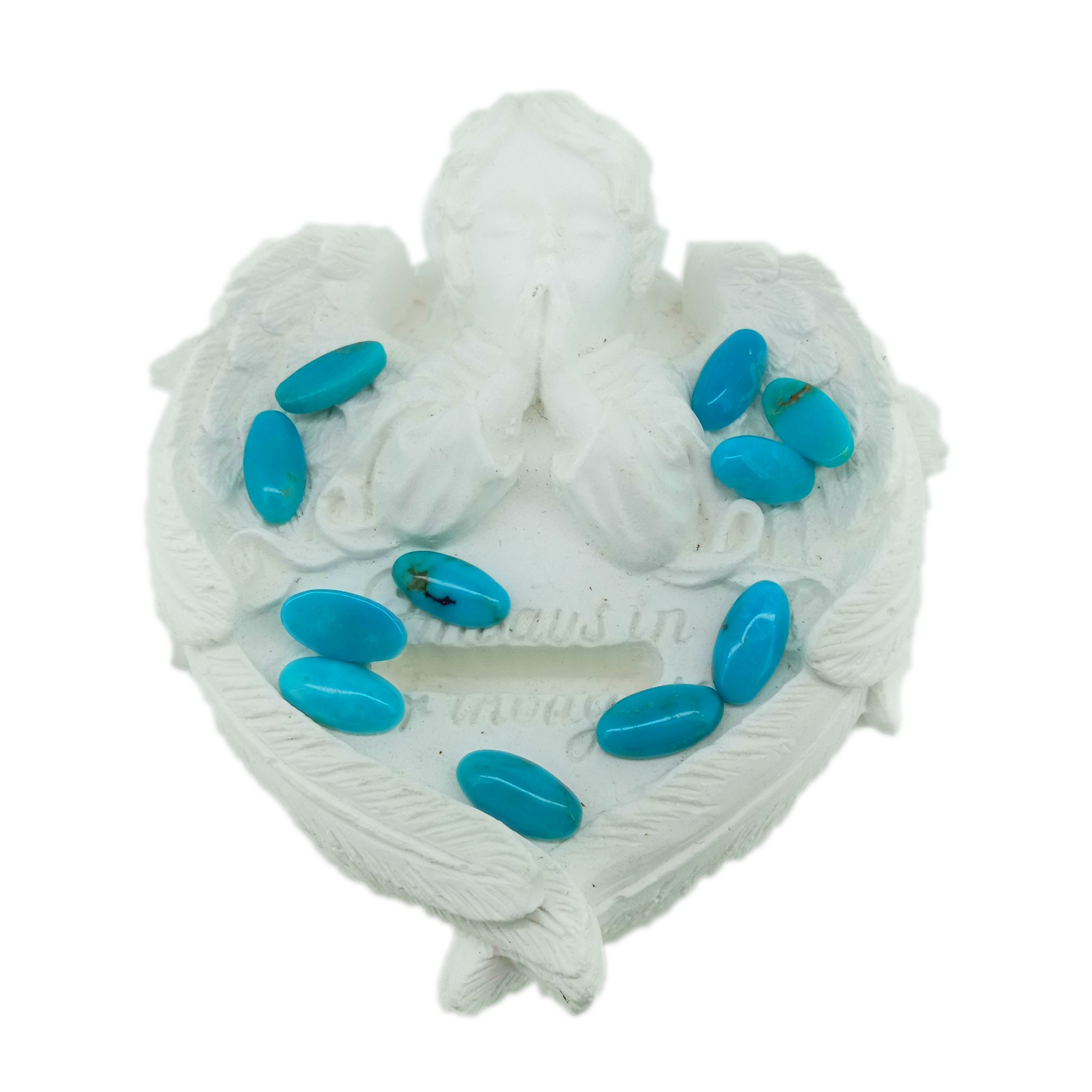 ナチュラル 10*5mm ターコイズ カボション ブルー ターコイズ オーバル ルース ジェムストーン 15