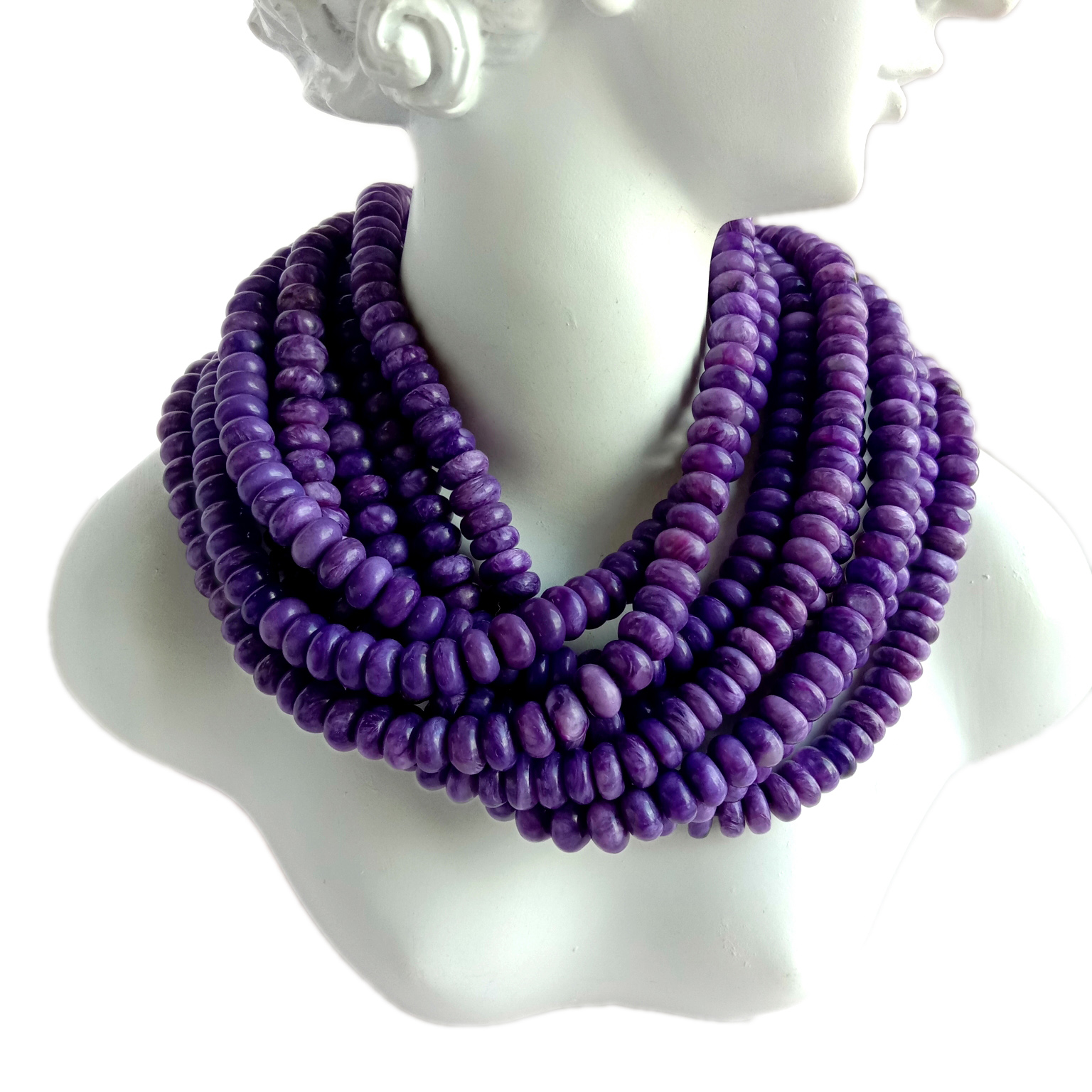 Природни, оригинални мазни тркалезни мониста од хароид, големопродажба на големо 16 инчи по прамен 14