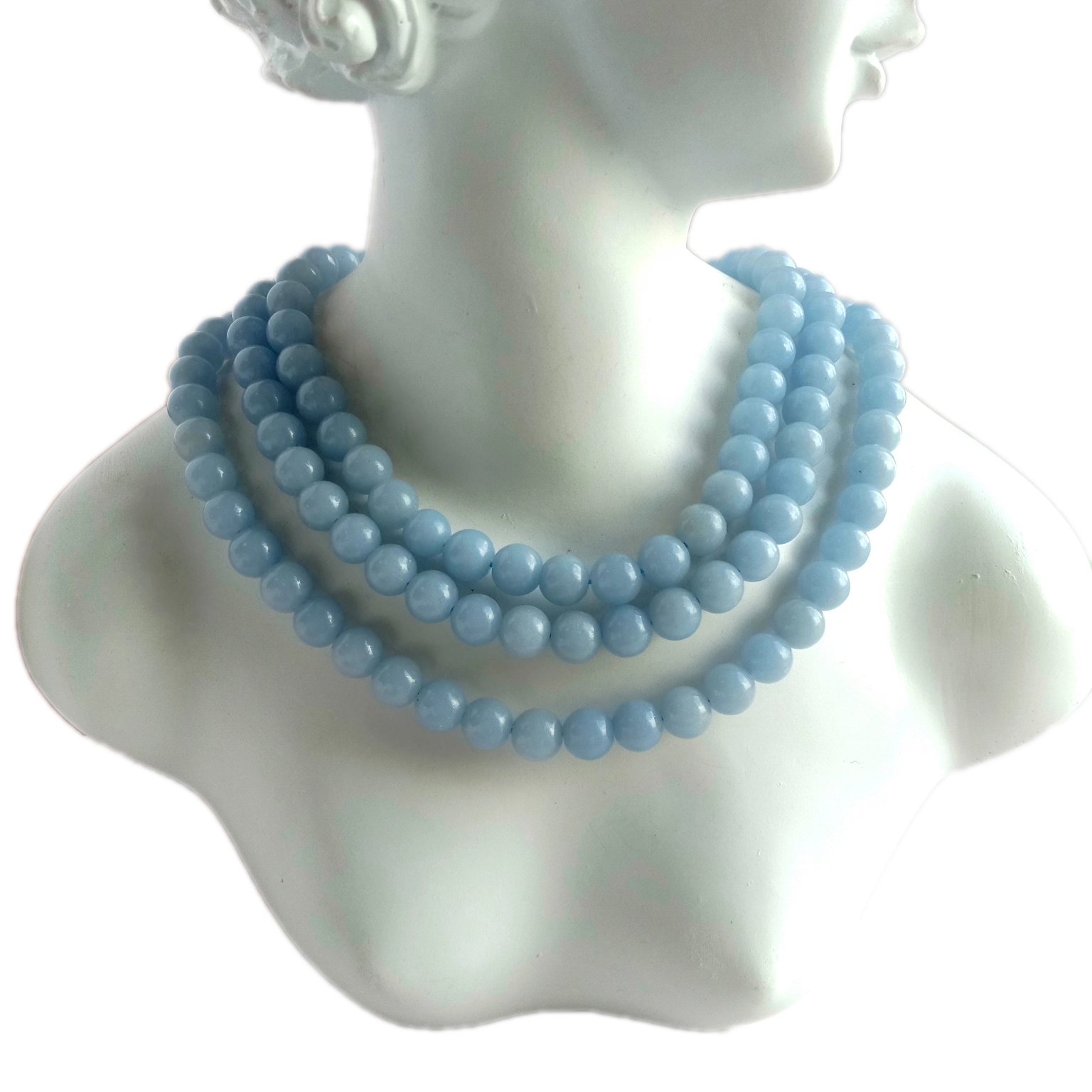 Perle od prirodnog angelita, okrugle perle od dragog kamenja za narukvicu ručne izrade, ogrlicu, dizajn za izradu nakita DIY 6 mm 1