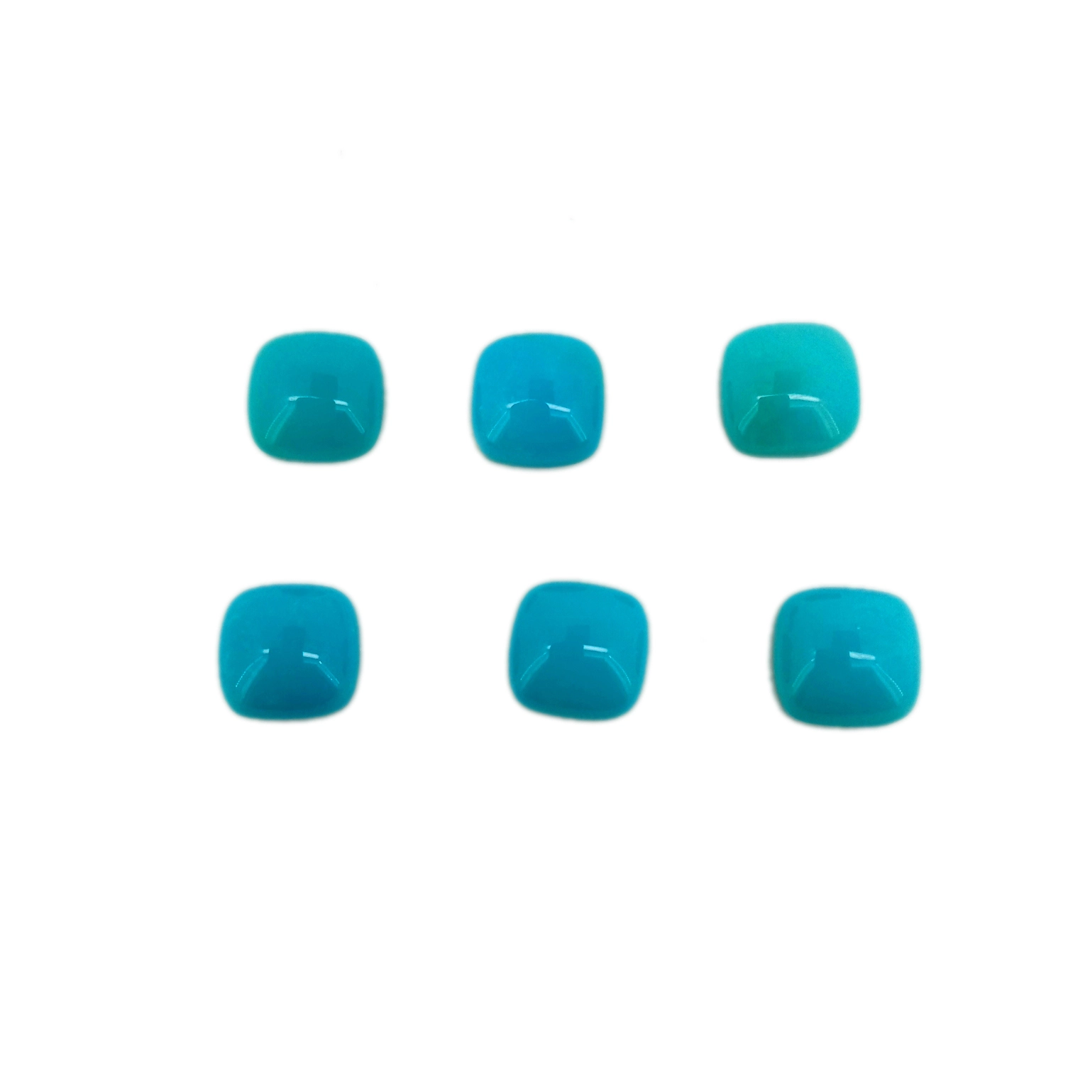 Wholesale Turquoise Cabochons blue Gemstone square Loose Gemstone Cabs focal diy no drilled 10*10mm 1