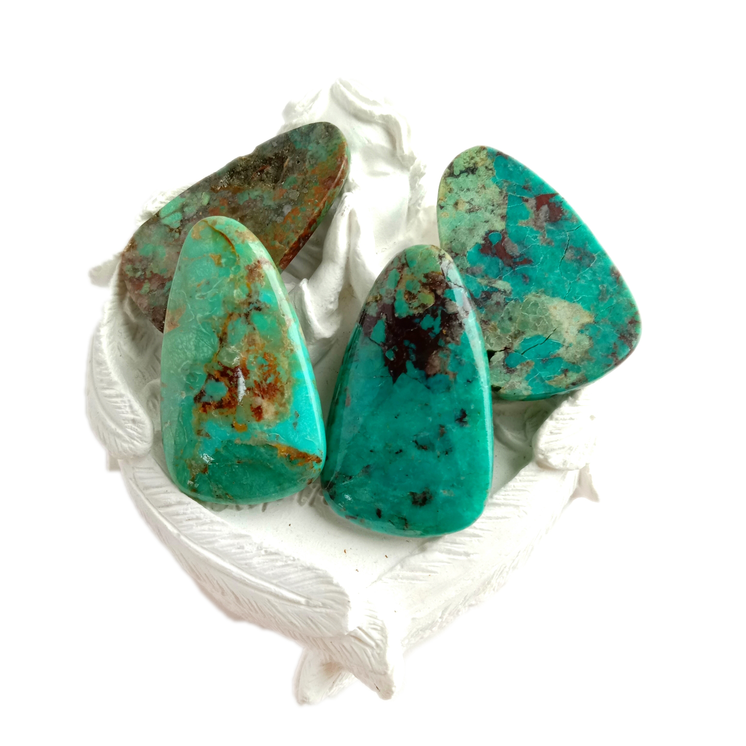 Gros naturel Kingman Turquoise Freeform Cabochon Suites Freeform Cabs 15