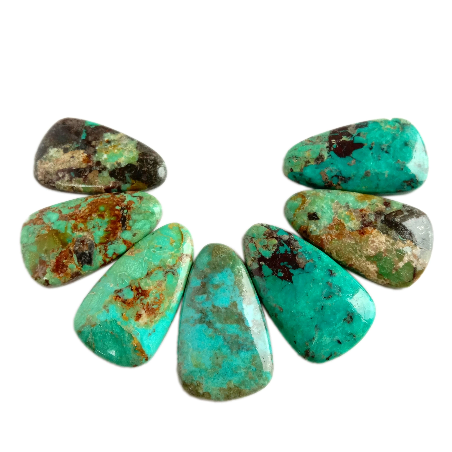 توپ سېتىش تەبىئىي Kingman Turquoise Freeform Cabochon Suites Freeform Cabs 1