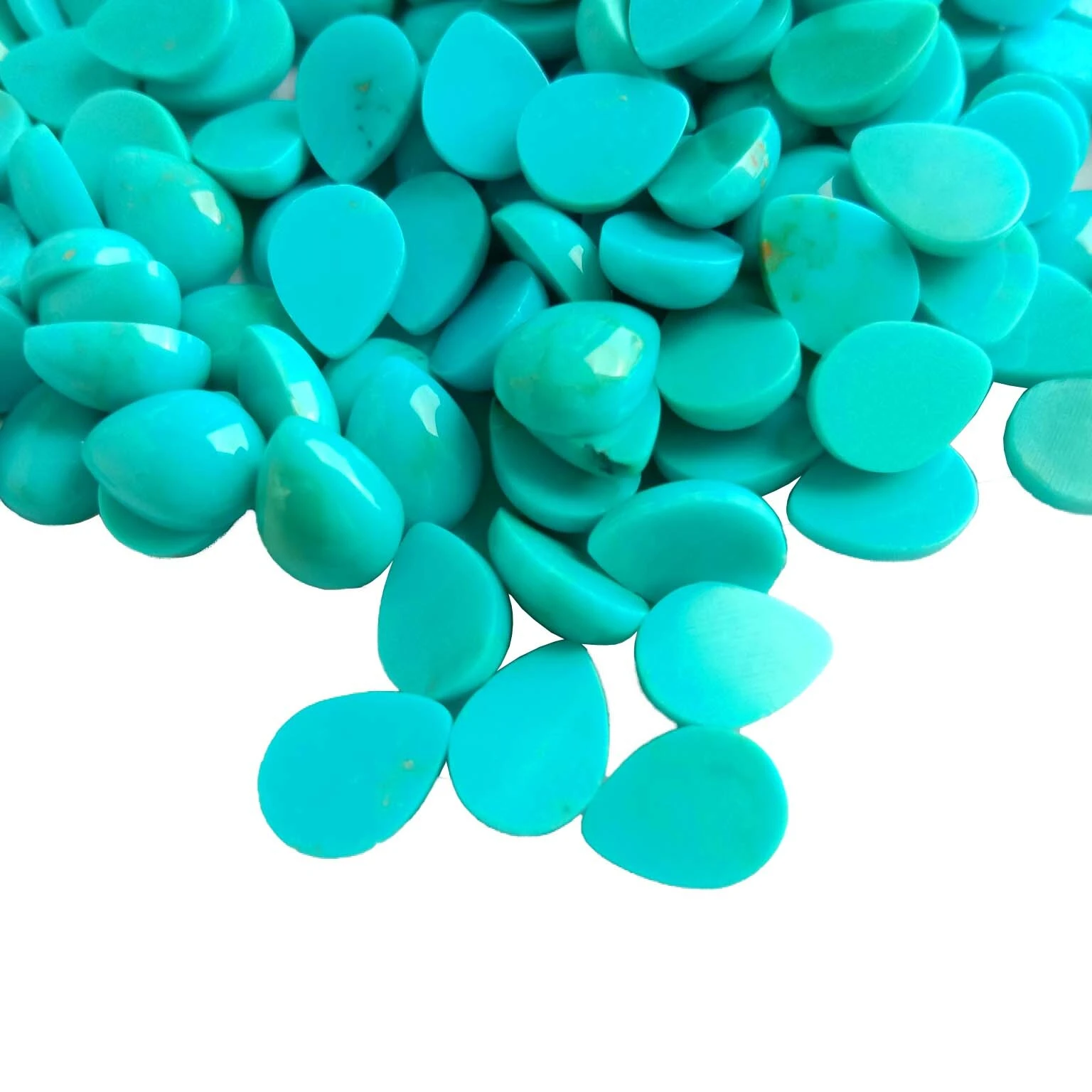 100% Təbii 6*8mm mavi Gözyaşı Sonoran Firuzəyi Cabochons 1