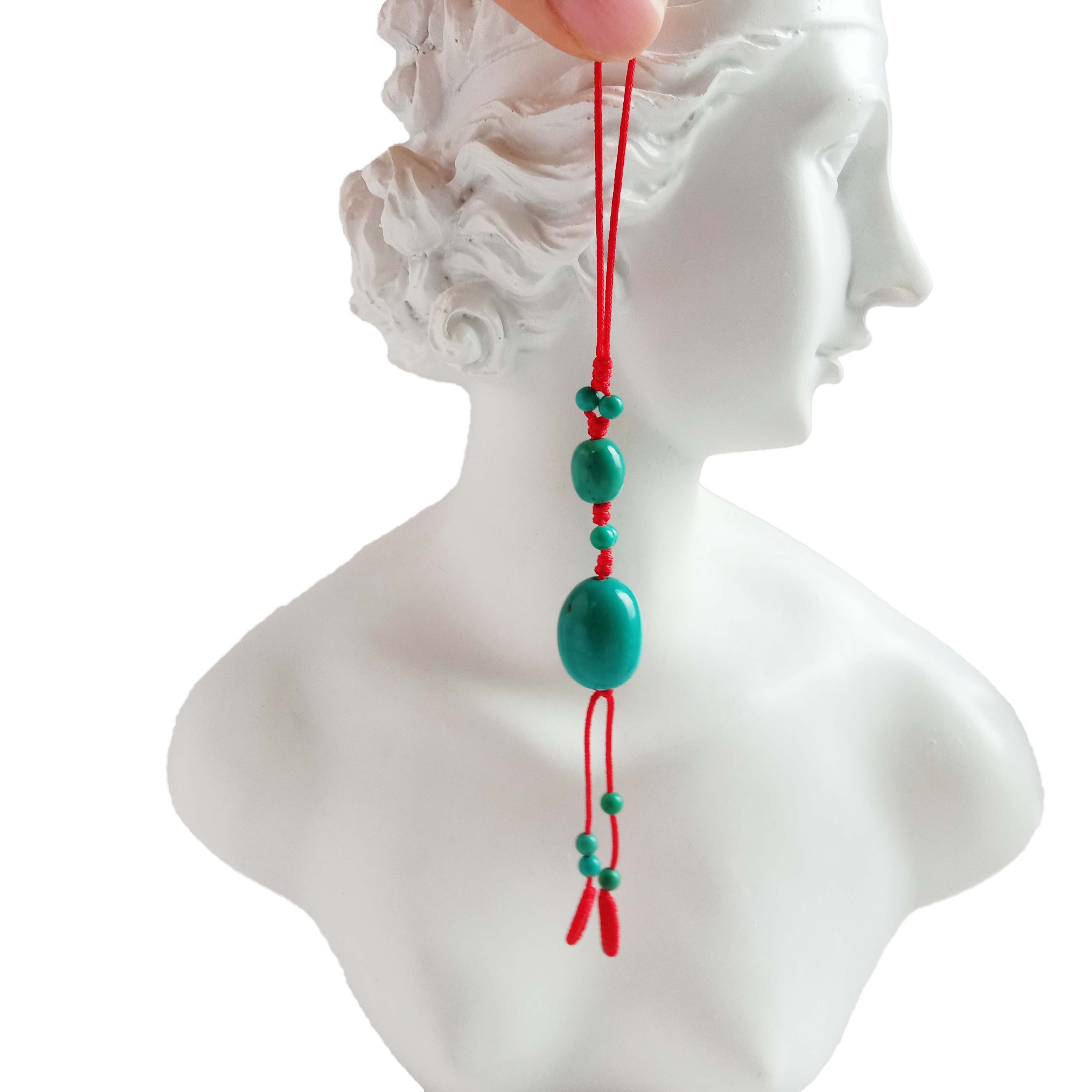 Натуральний бірюзово-блакитний бірюзовий бісер Ручні бірюзові завіси 15