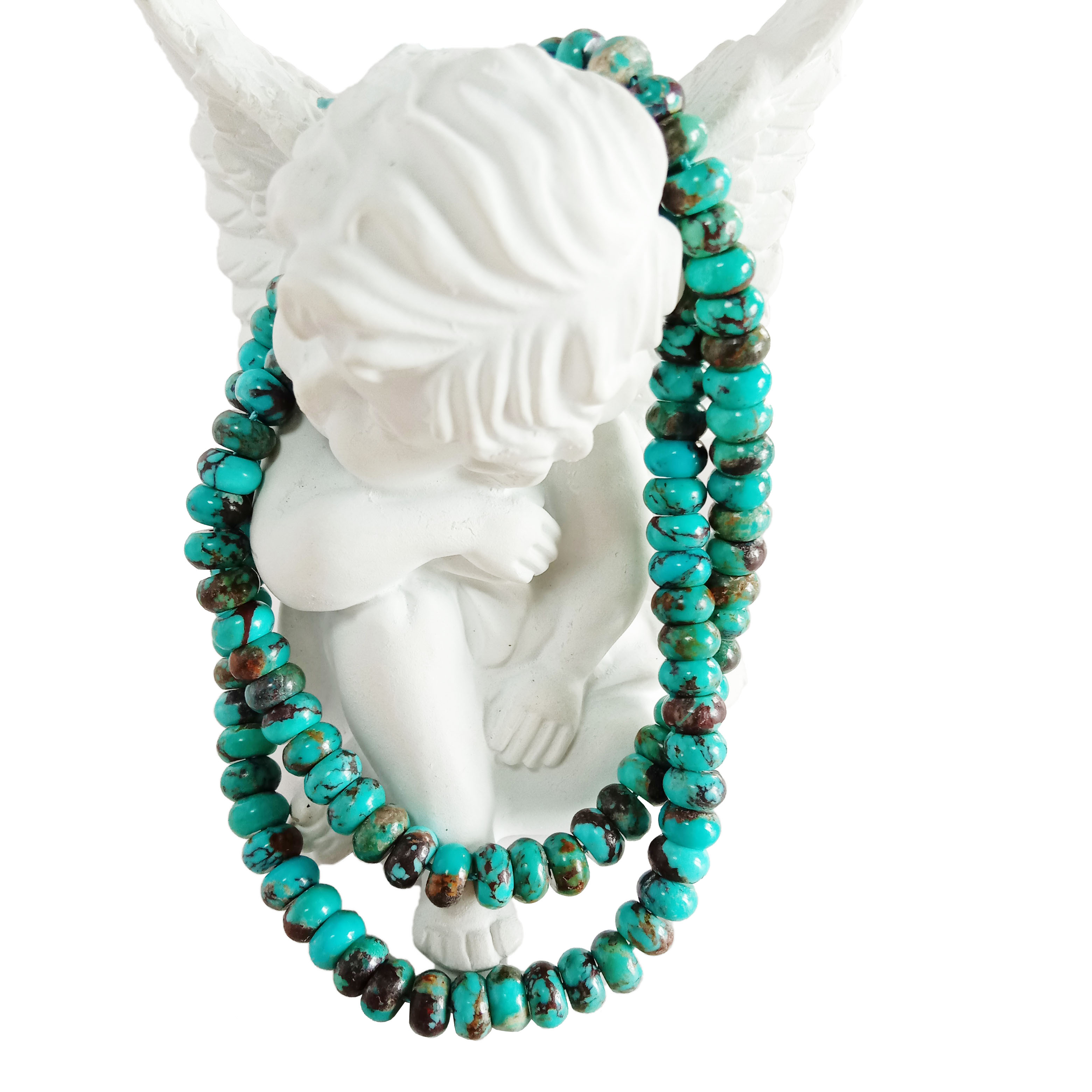 പ്രകൃതിദത്ത ടർക്കോയ്സ് രത്ന കൊന്ത 6 എംഎം മനോഹരമായ പ്രകൃതിദത്ത നീല ടർക്കോയ്സ് രത്നക്കല്ല് 18