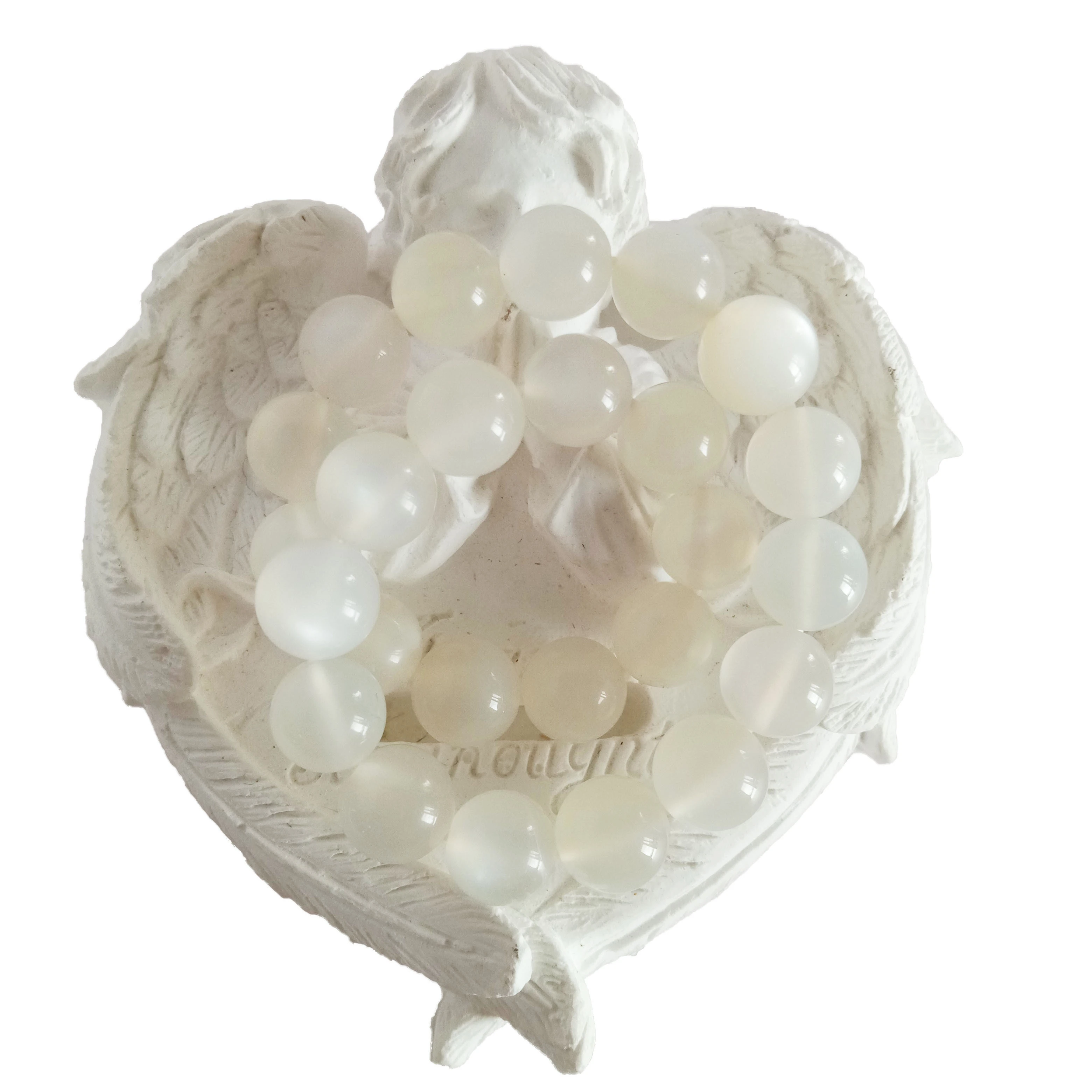 Təbii Göy qurşağı Ay Daşı 8mm Dəyirmi Cabochon Boş Gemdaşı 1