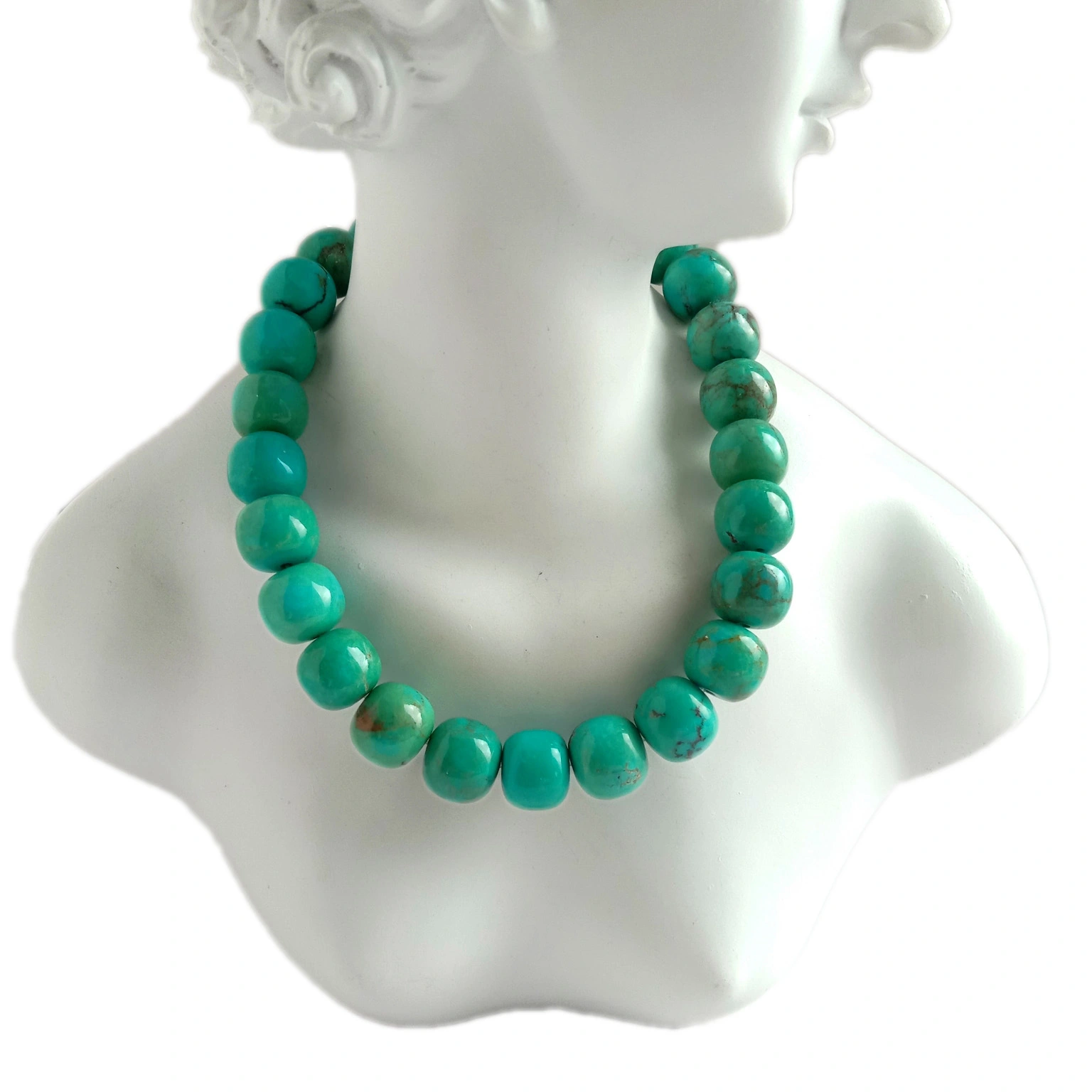 Табиӣ 8мм маҳтобӣ Фирӯзӣ Howlite Beads Сангҳои қимматбаҳо яклухт Фирӯз 1