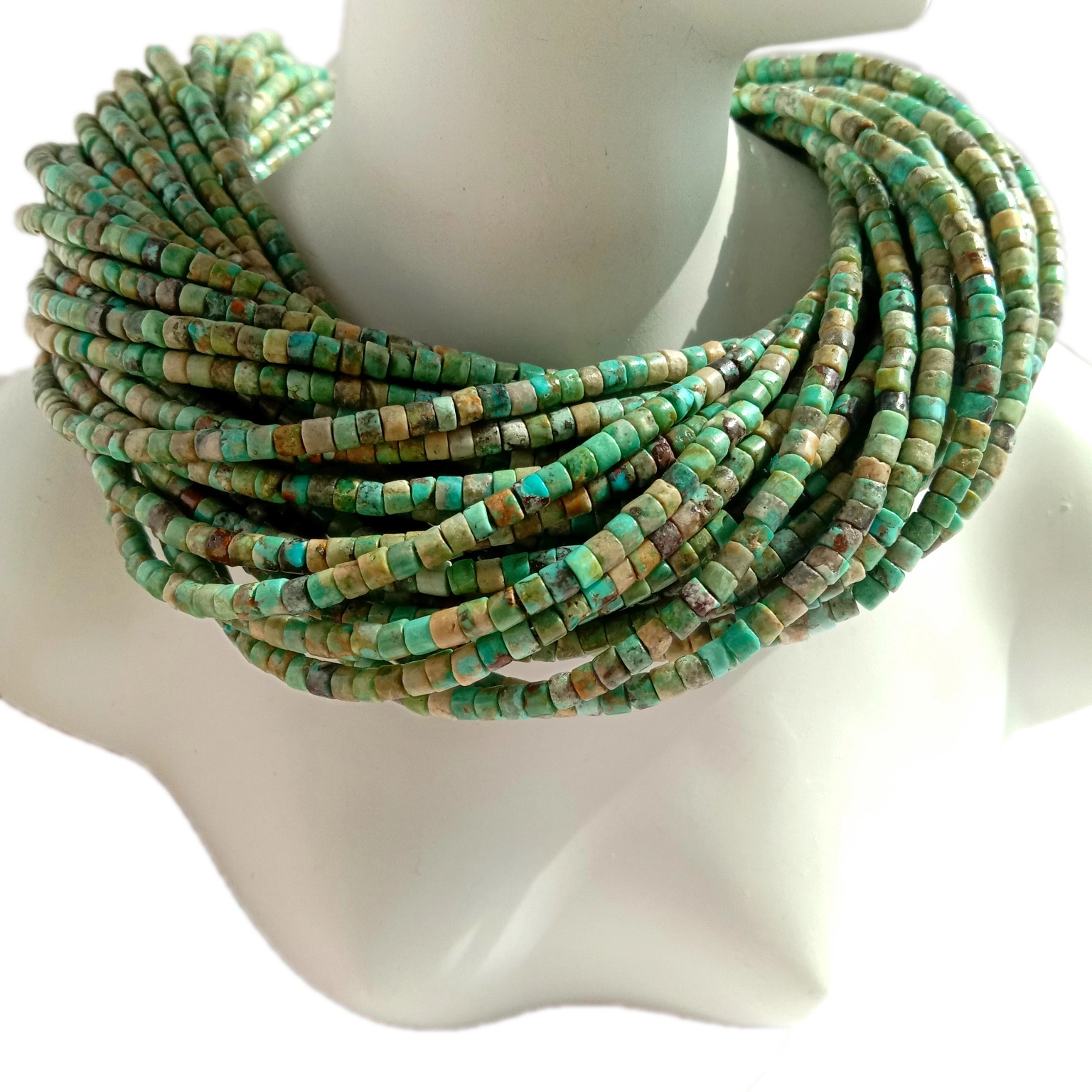 Vantage Natural 4mm Turquoise Beads for Jewelry Ime 16 Na mmetụta obi ụtọ 1