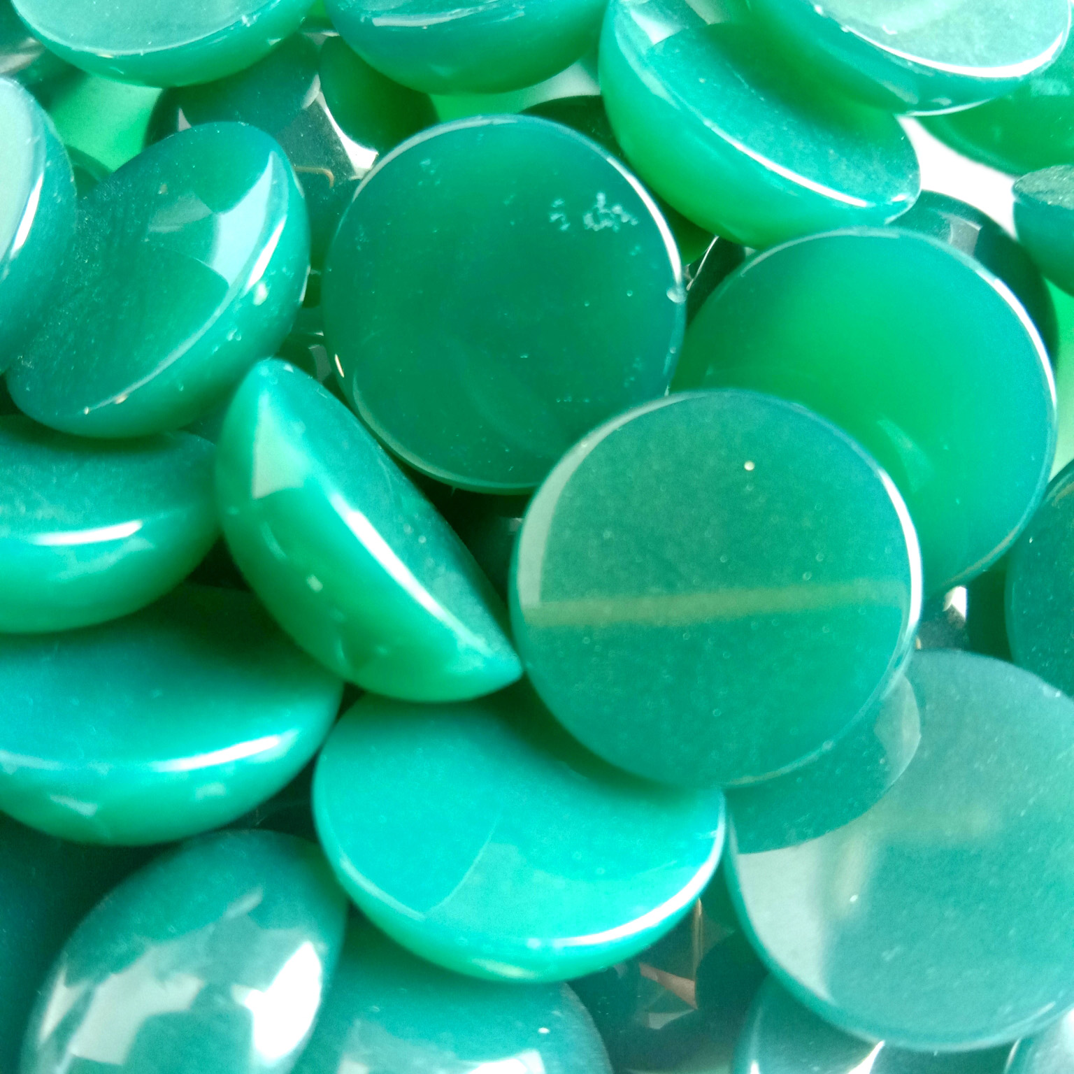 Green Agate Cabochon Natural Gemstone Oval Rahi 15mm Mo te Whakapaipai 14