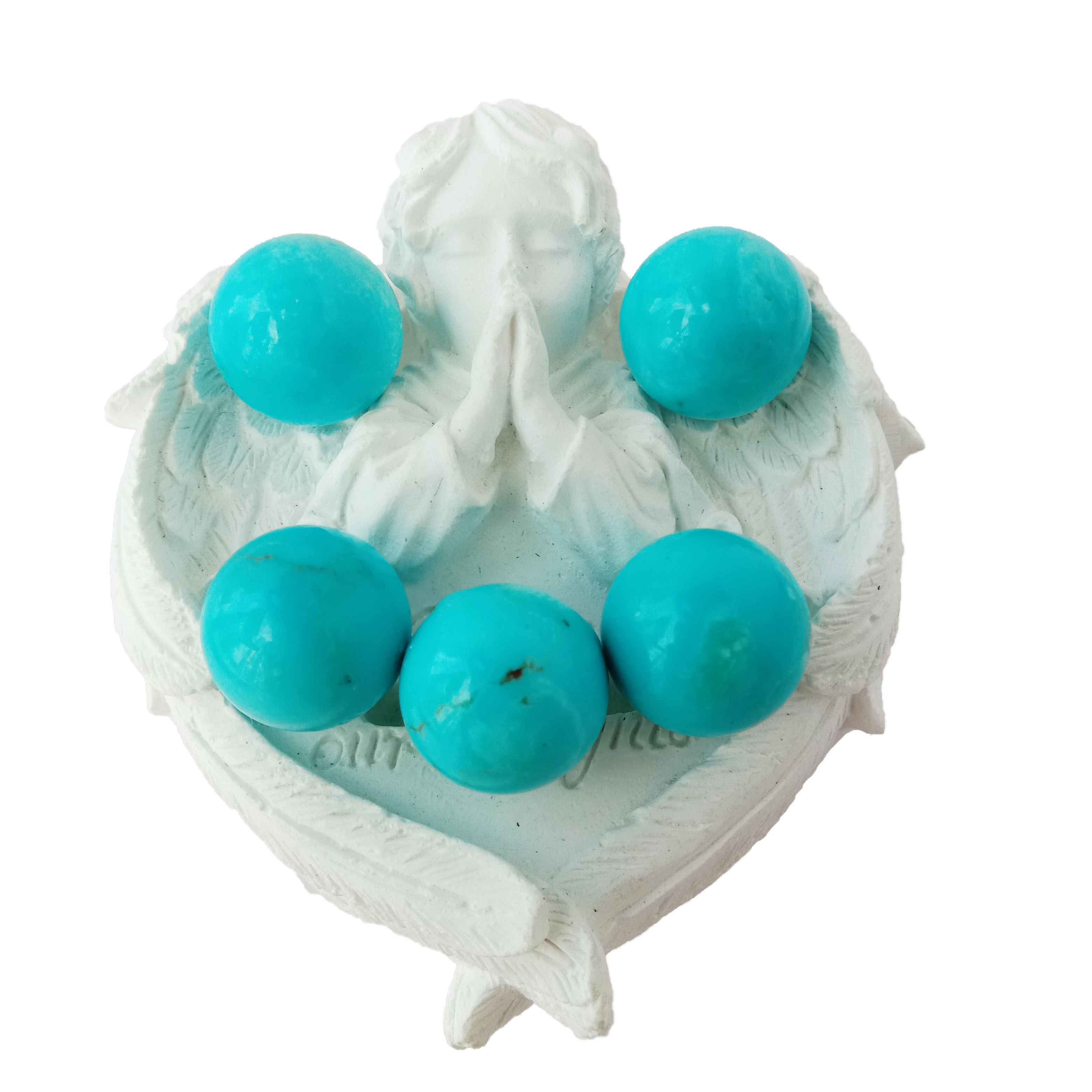 Turkusowy zroszony 16mm okrągły kamień szlachetny Koralik Delikatny zroszony 18