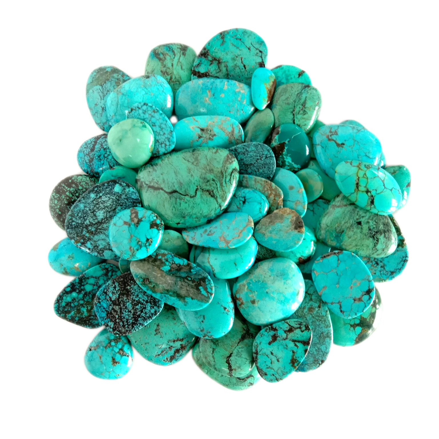 Natural High-grade Morenci Turquoise Cabochon dizajnerski sjaji tirkizni kamen 1