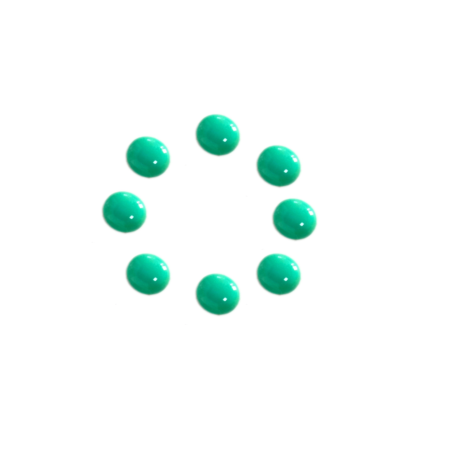 Təbii firuzəyi Gemstone Hamar Cabochons Gemstone 10*12 MM Təqribən 1