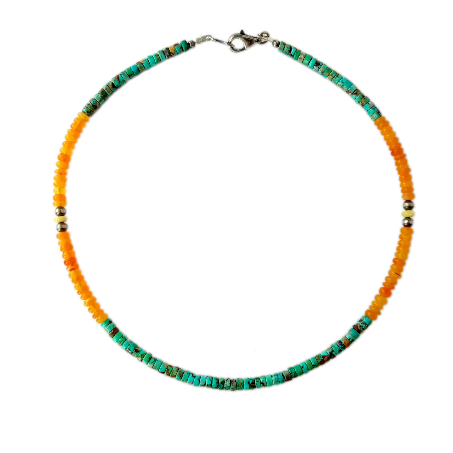 100% Natural Turquoise amber 925 Sterling Silver handmade Necklace 14