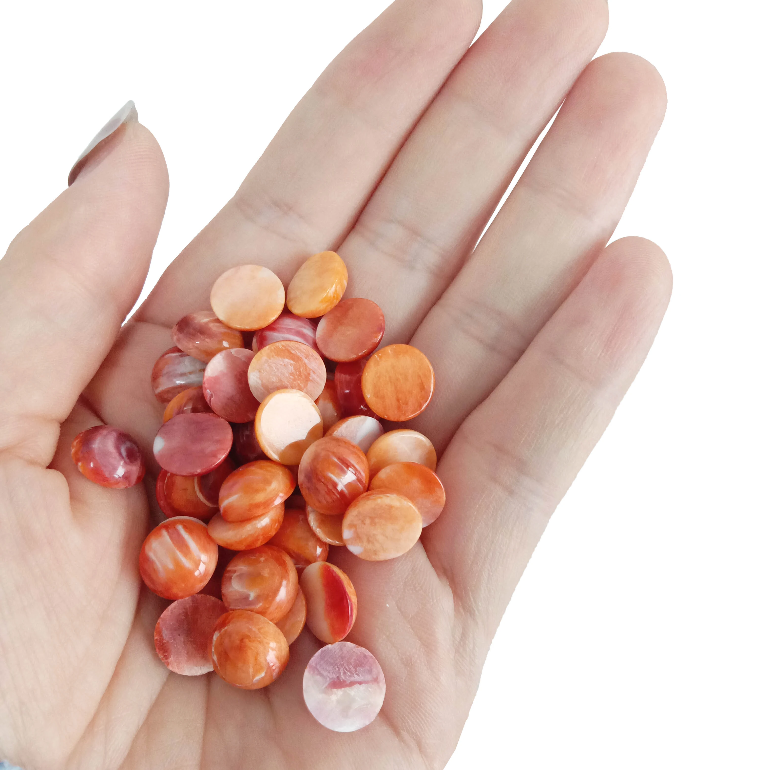 Alami spiny tiram Gemstone Cabochon 10mm 1