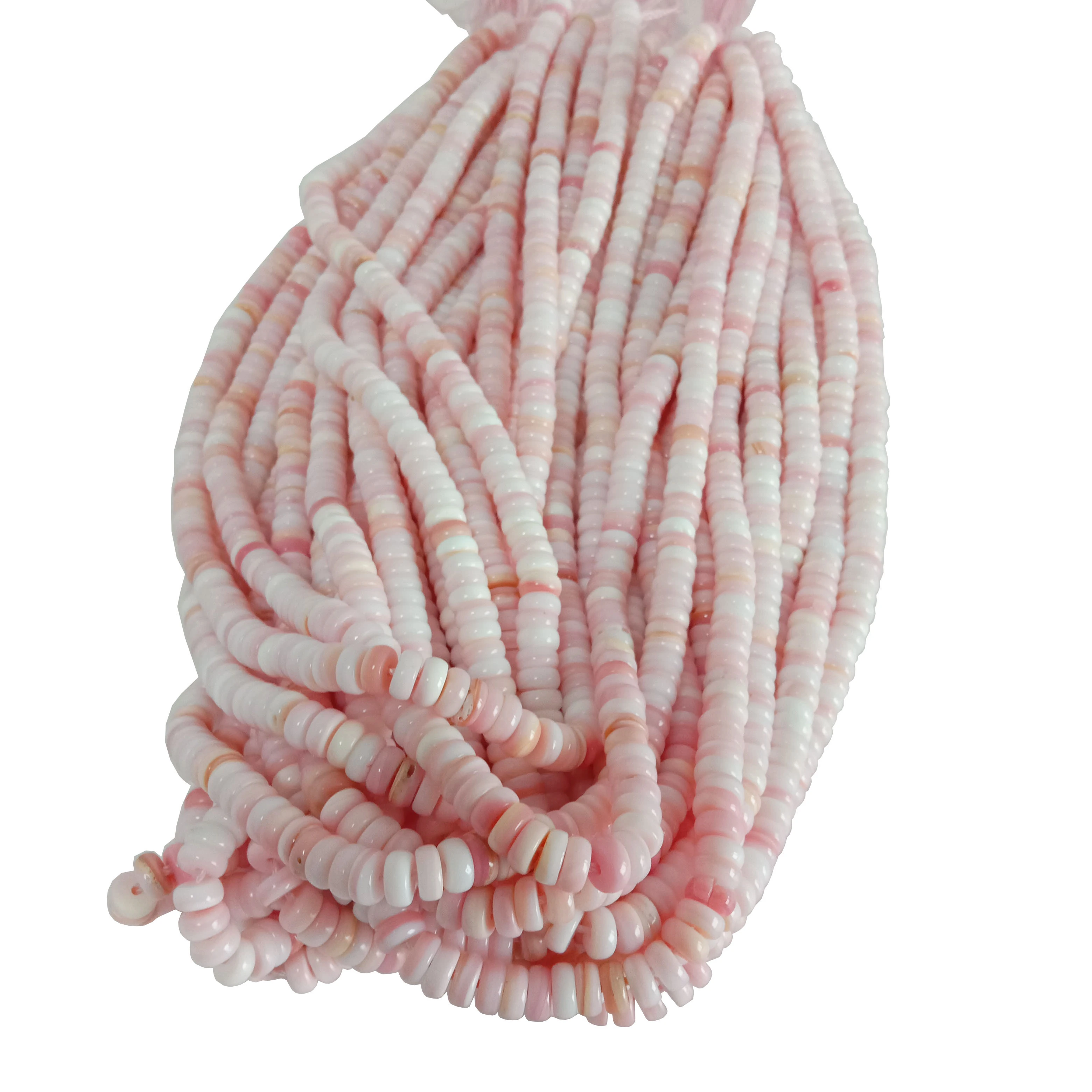 អង្កាំសមុទ្រពណ៌ផ្កាឈូក 6mm 16 អ៊ីញមួយខ្សែ 1