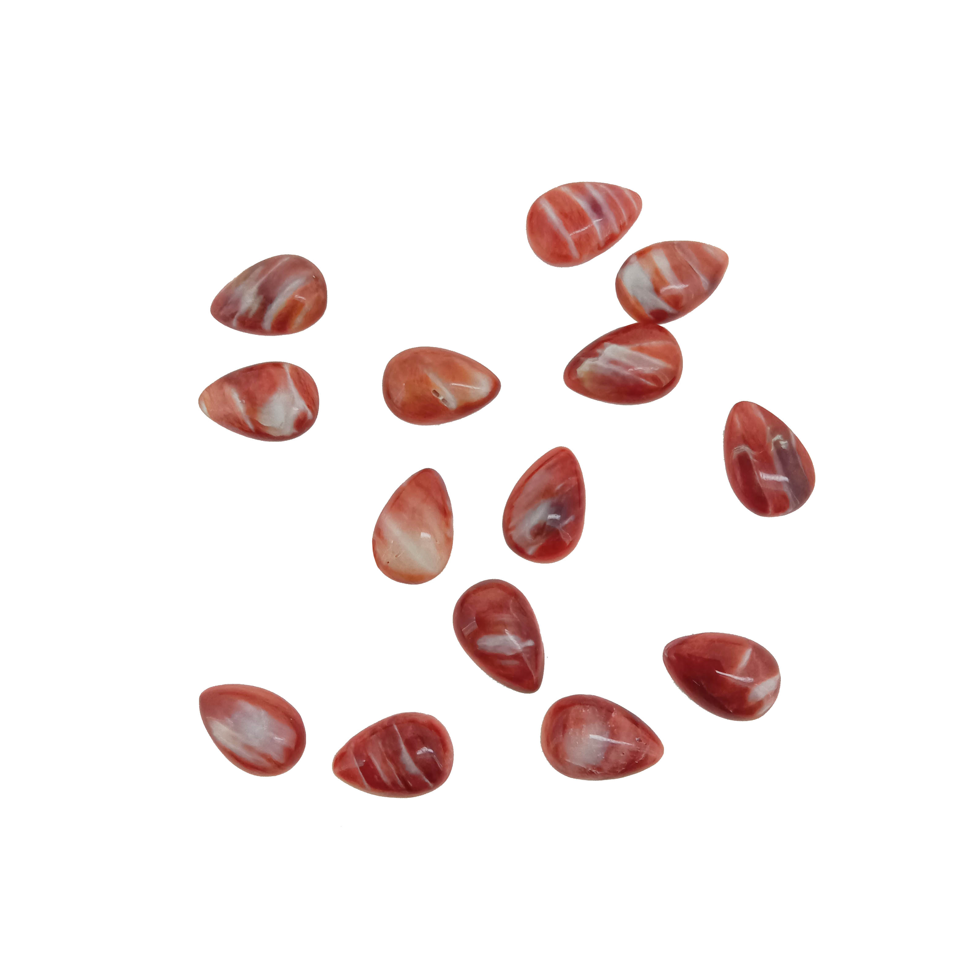 Cragen Wystrys Spigog Naturiol 100% 6 * 9mm o siâp gellyg Cabochon Cragen Oren Cabochon 14