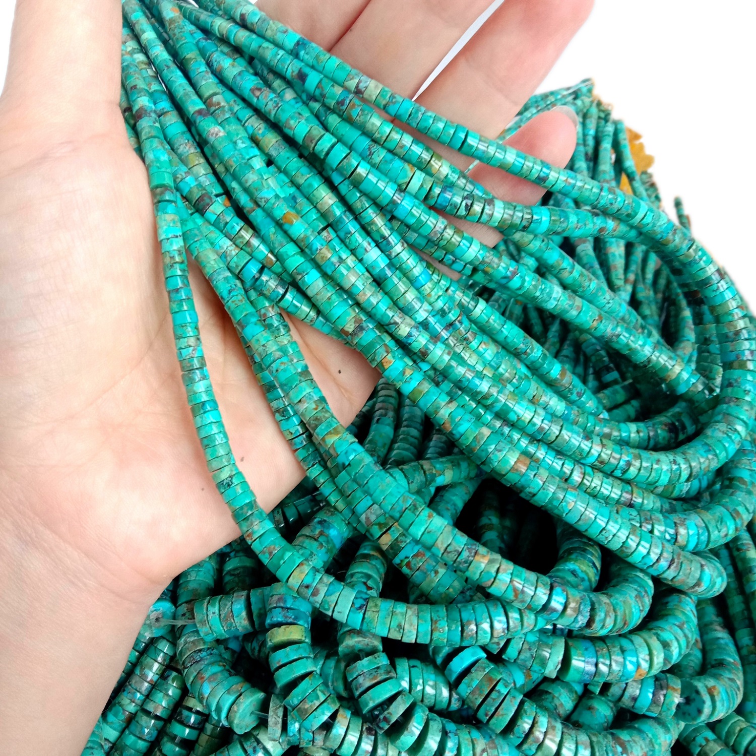 Collier Heishi Turquoise Naturelle Arizona Collier Perlé Turquoise Véritable 18