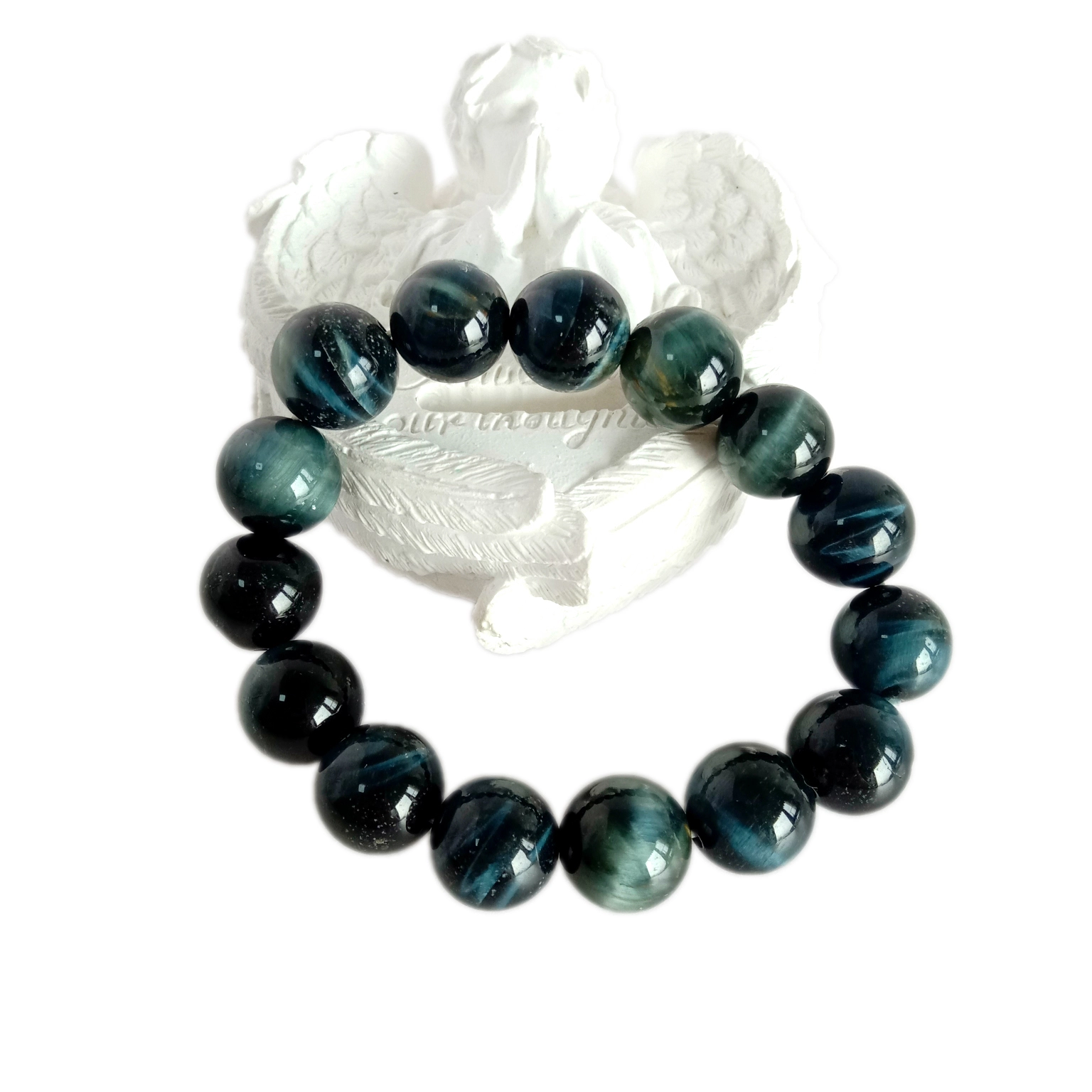 Naturali 12mm Blue Tiger Eye żibeġ tondi Fejqan Gemstone DIY Dehbijiet Nagħmlu Disinn għal Bracelet 1