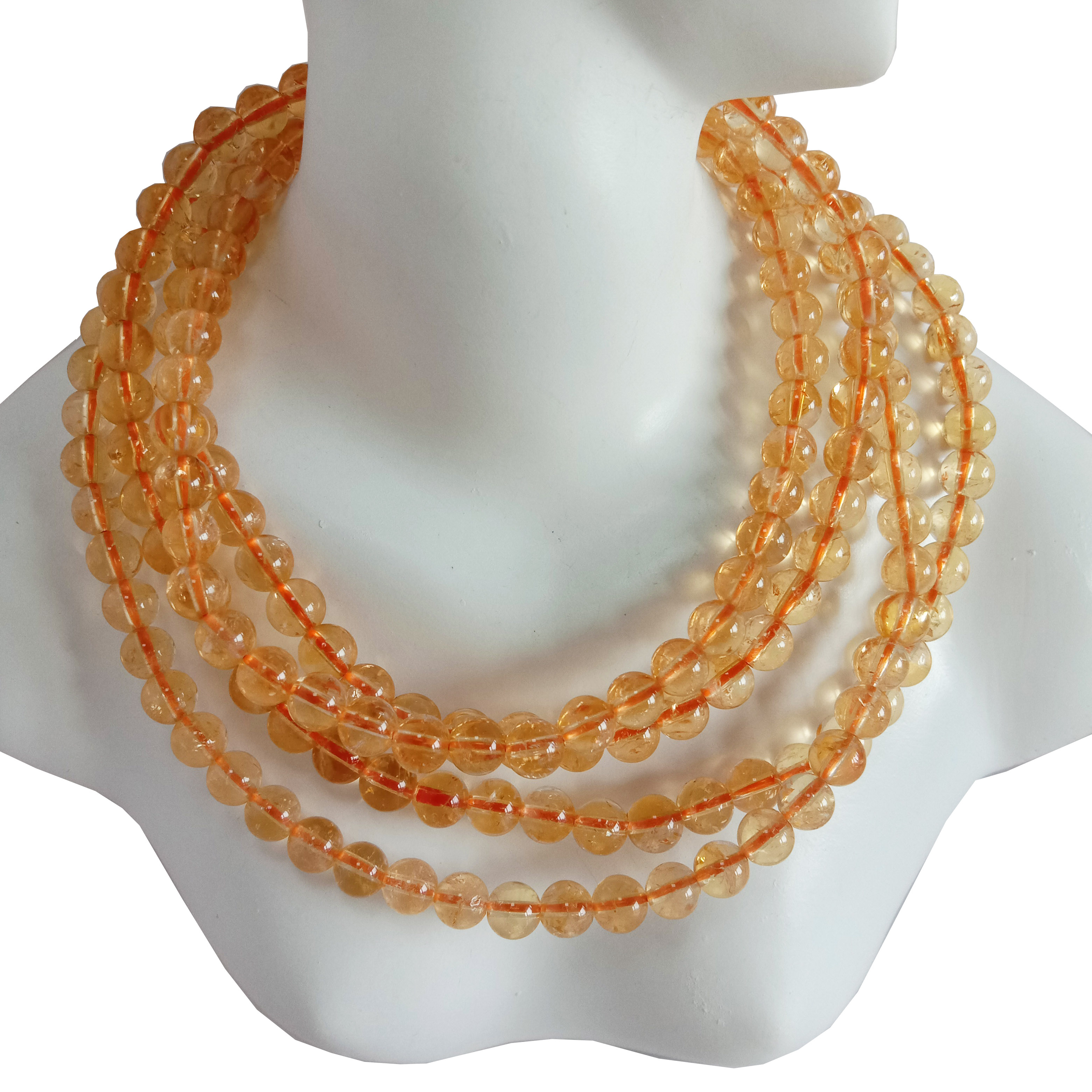 Okrugle okrugle perle od citrina od 6 mm, ručno izrađeni nakit 14
