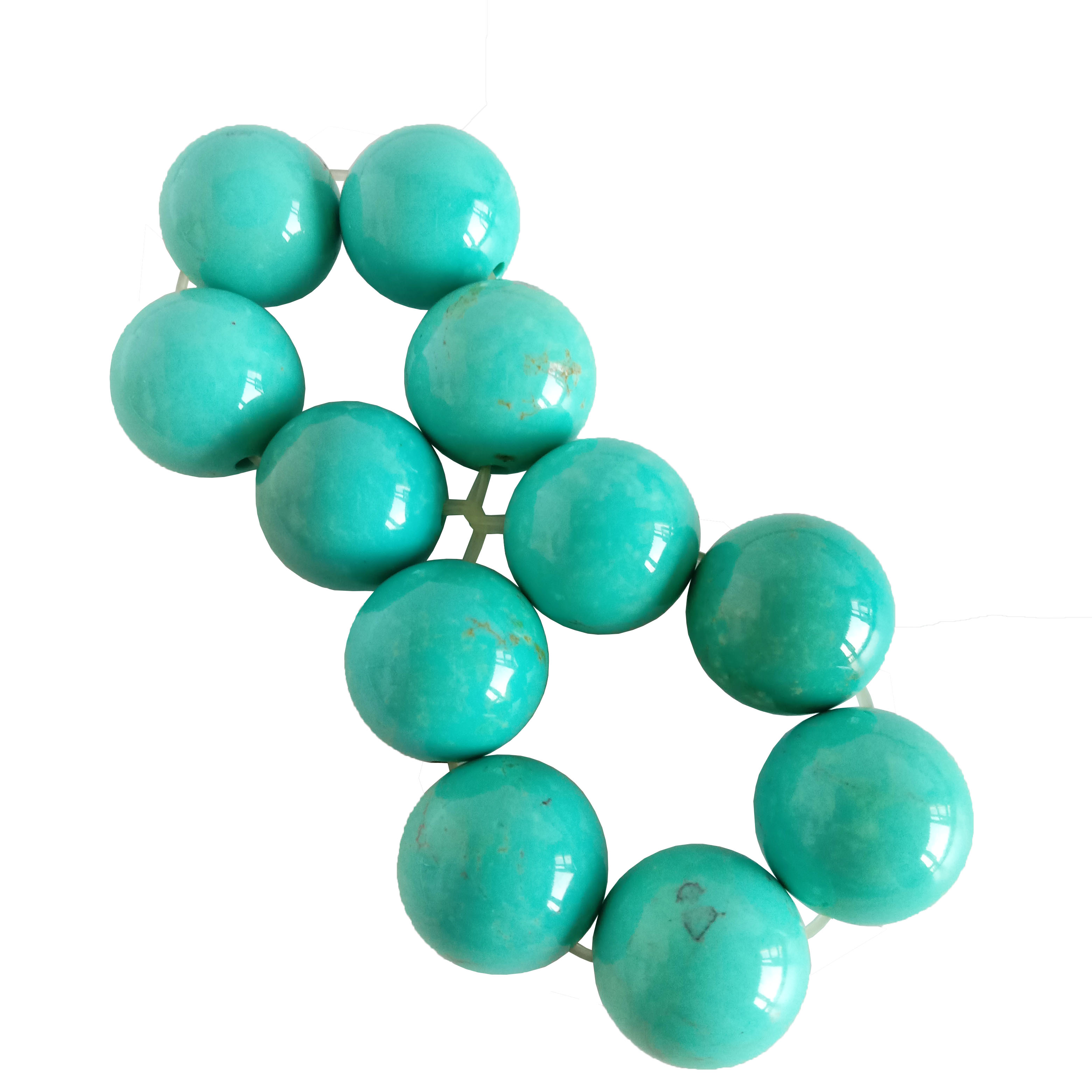 Natural Turquoise Round 16MM amaso 100 % Genuine Stone Turquoise Round Blue 18