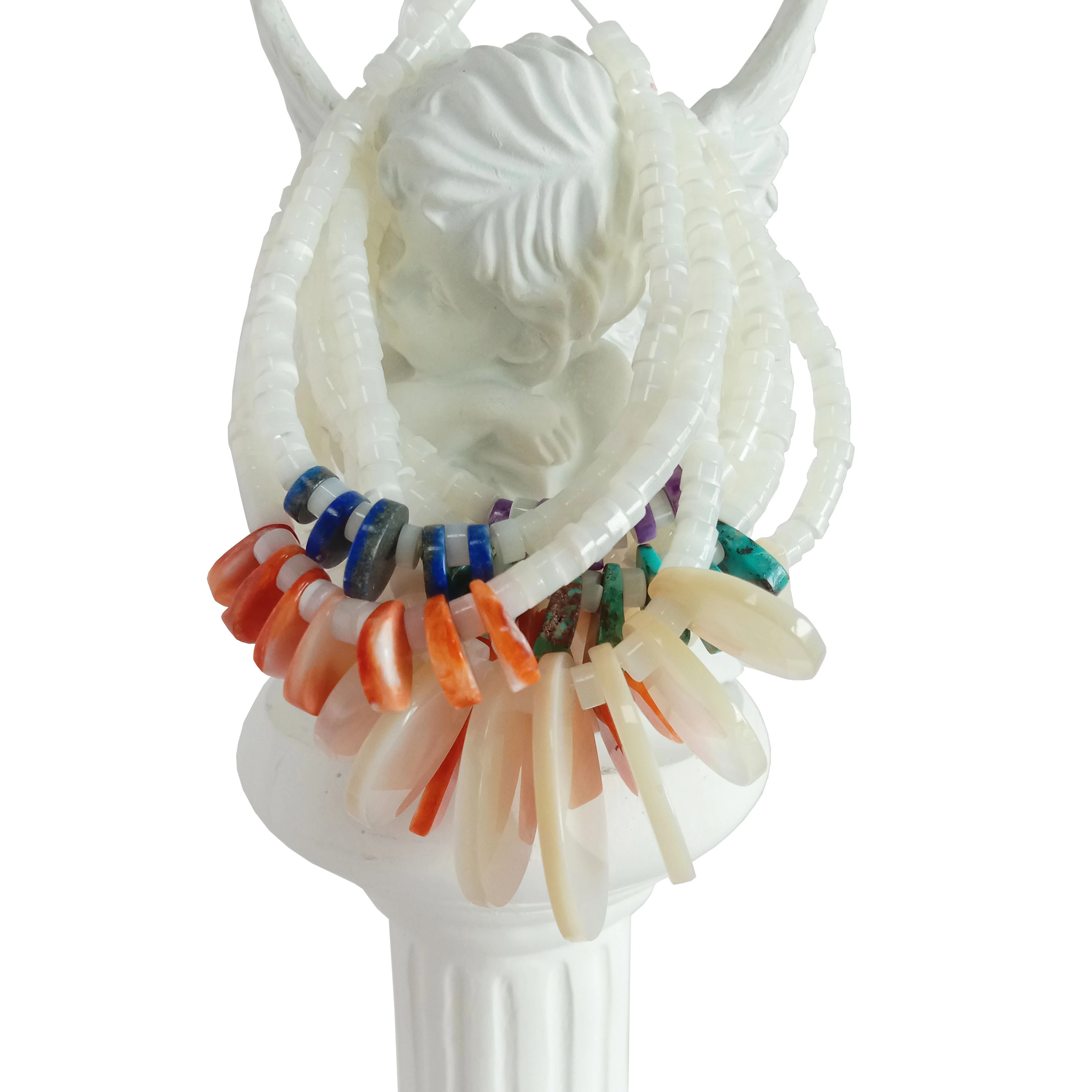 Lapislázuli y trapeador Pulsera de piedras preciosas de estilo nativo americano 1