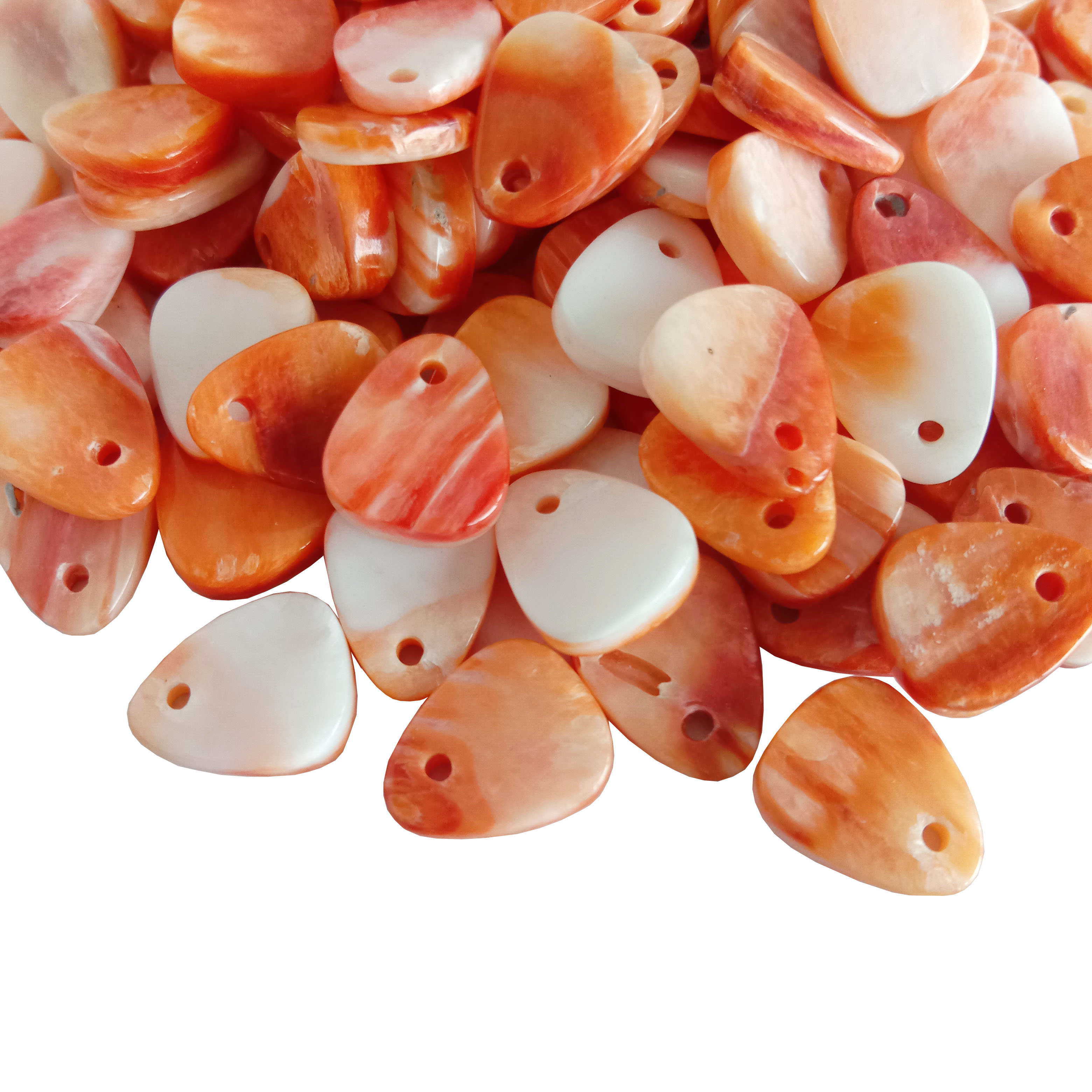 స్పైనీ ఓస్టెర్ షెల్ ఆరెంజ్ 7*12 మిమీ కాబోకాన్ జెమ్‌స్టోన్ షెల్ కాబోకాన్ 14