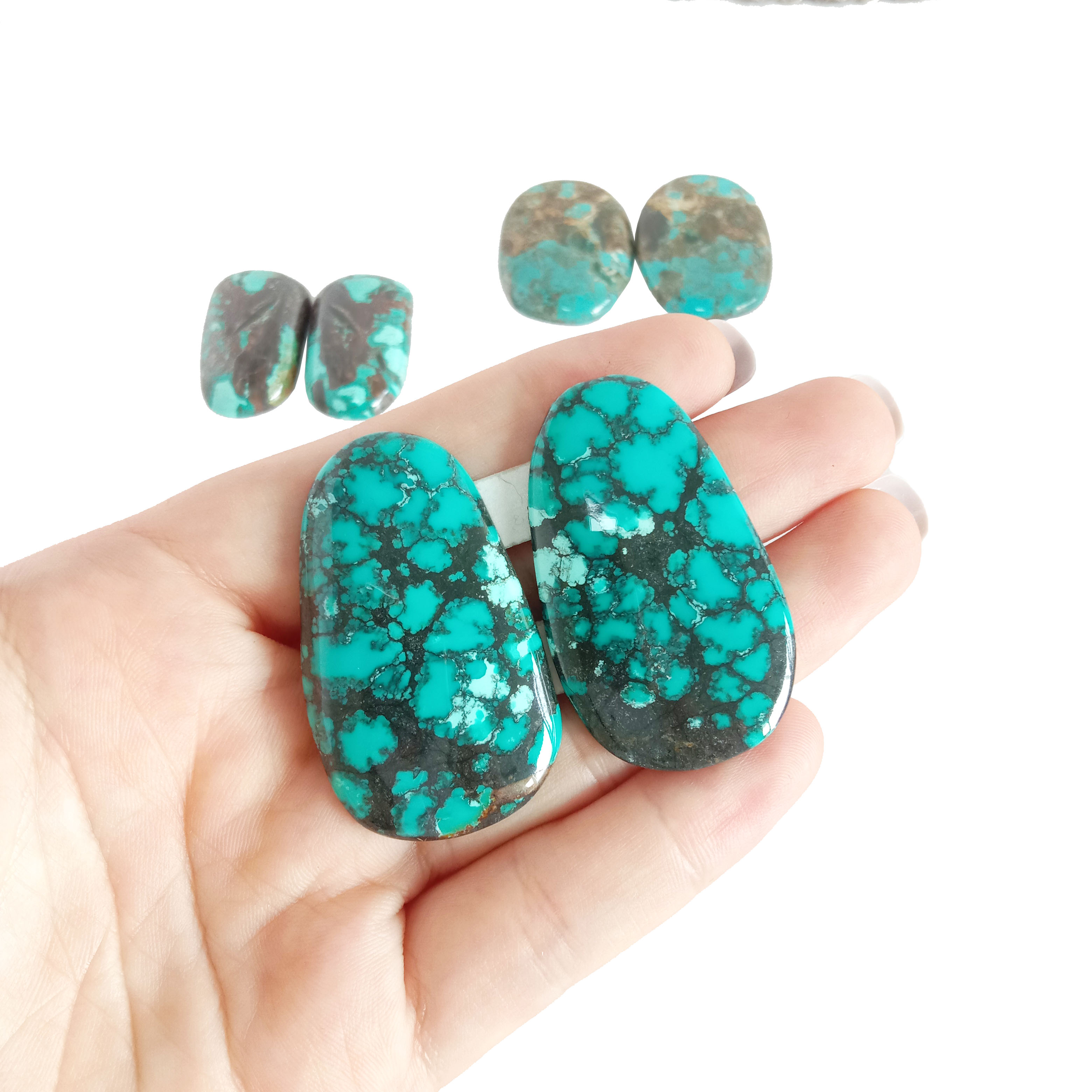 Howlite larang regane pirus oval kanggo Perhiasan Nggawe Howlite Pirus Cabochon 15