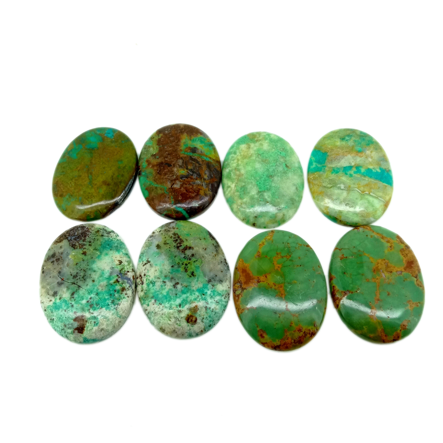 فیروزي اوول کابوچون قیمتي ډبره 22 * ​​28mm کیلیبریټ شوی نرم 15