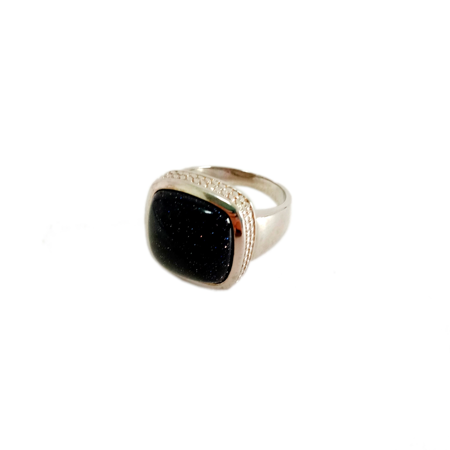 Кільце Blue Sands Ring Галактика Кільце з пісковика Овальне кільце з блакитного пісковика 1