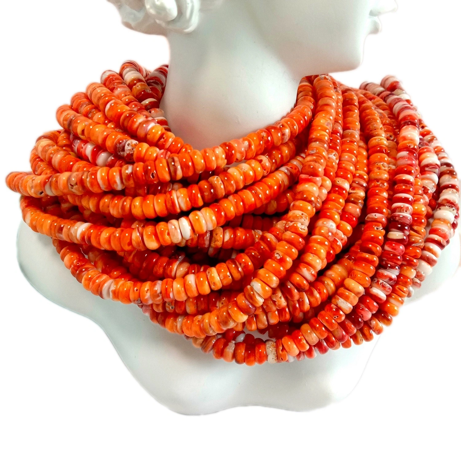 Naturalis spinosa ostrea manu tortis faciens Testa Necklace 1