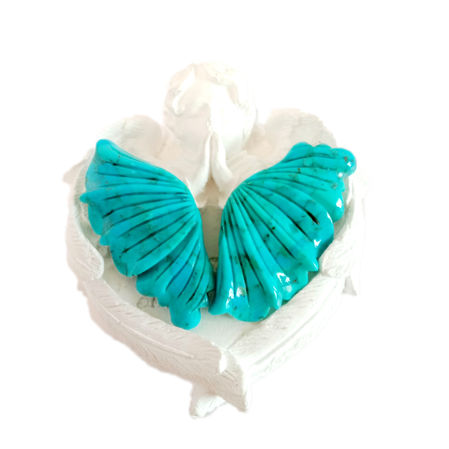 Piedra preciosa solta tallada con forma de fantasía turquesa 100% natural 15