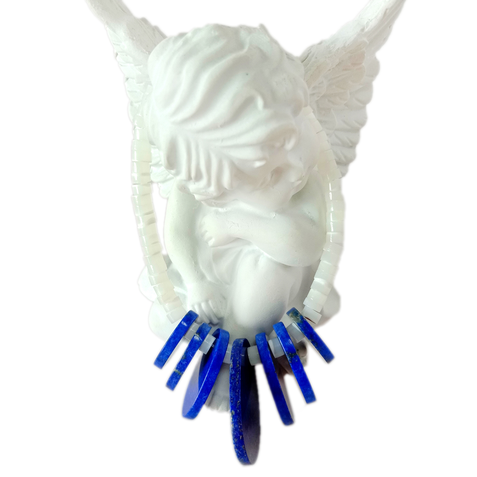 100% ተፈጥሯዊ ላፒስ ላዙሊ እና መጥረጊያ የፊት ኩብ አምባር እውነት የማስታወስ ንቃተ ህሊና 14